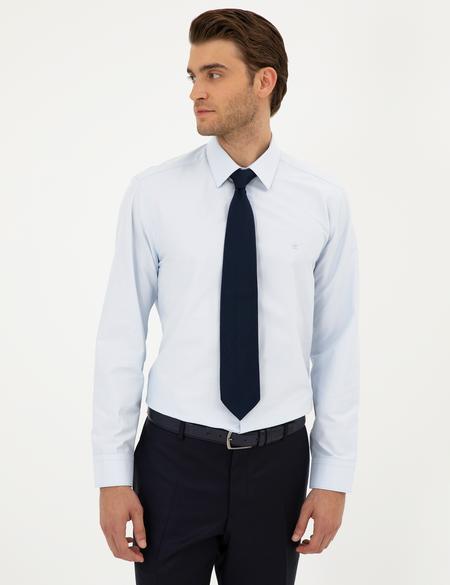 Açık Mavi Regular Fit Uzun Kollu Basic Gömlek - 50289411002