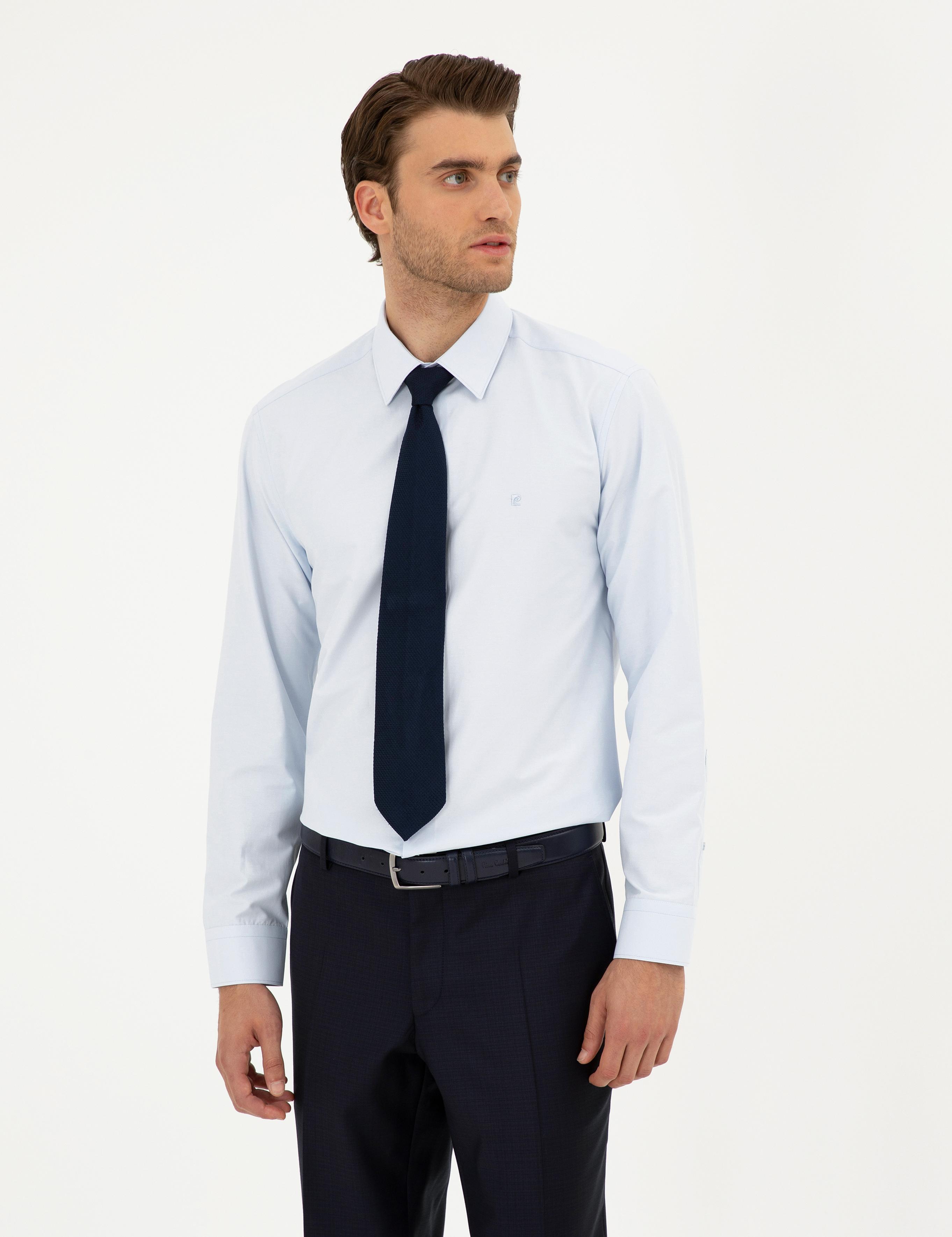 Açık Mavi Regular Fit Uzun Kollu Basic Gömlek