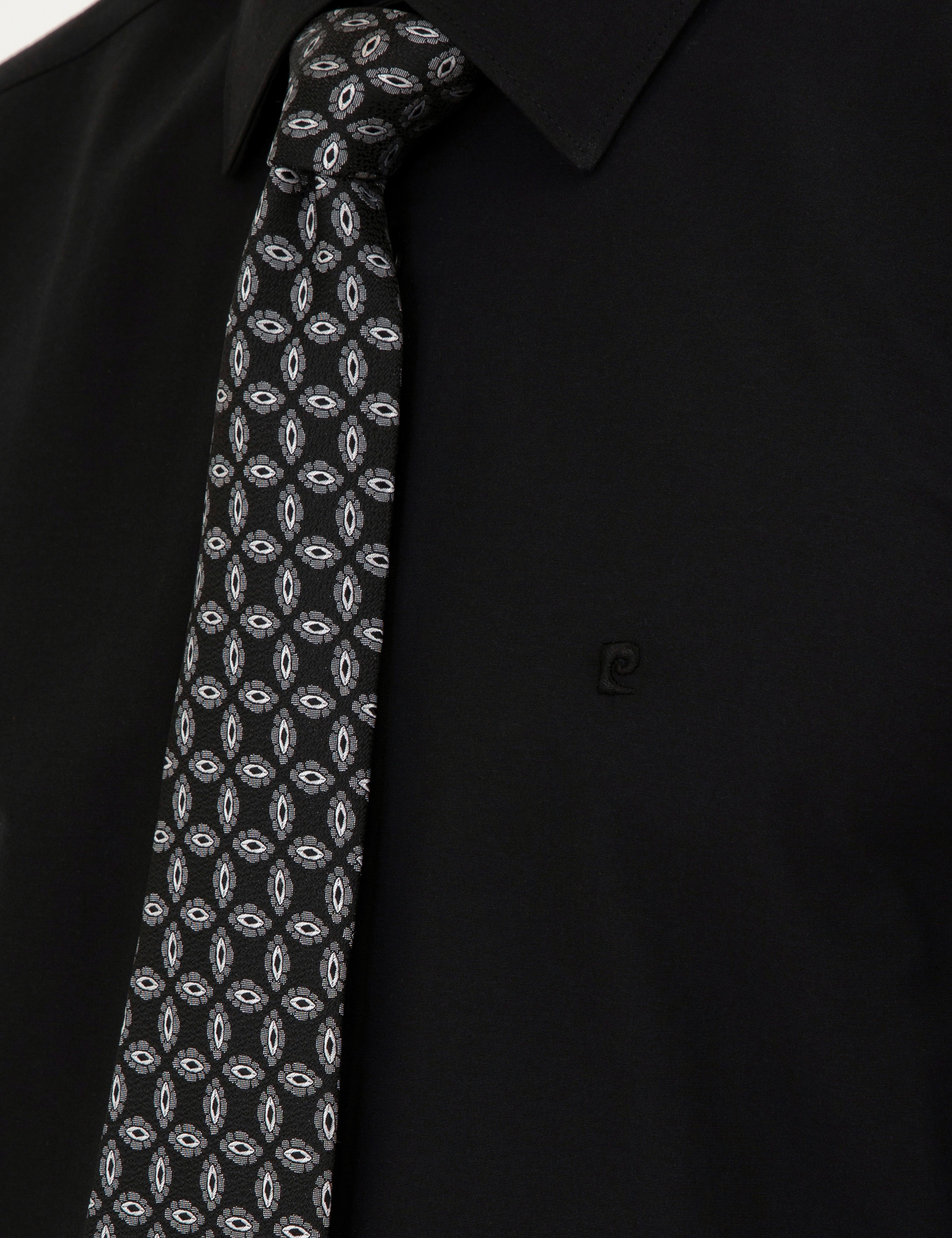 Siyah Regular Fit Uzun Kollu Basic Gömlek - Image 7