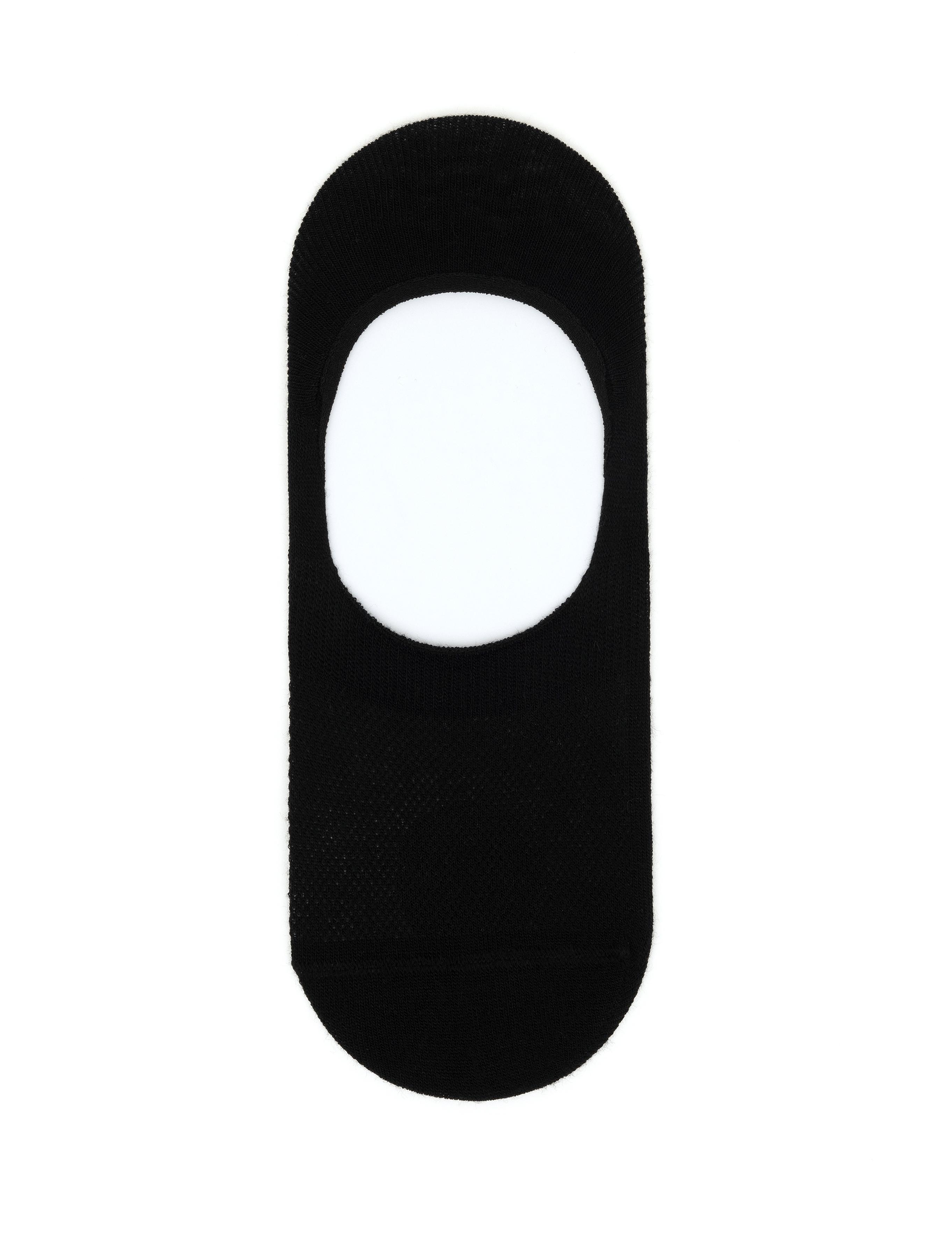 Erkek Bambu Karışımlı Siyah Babet Desenli Çorap