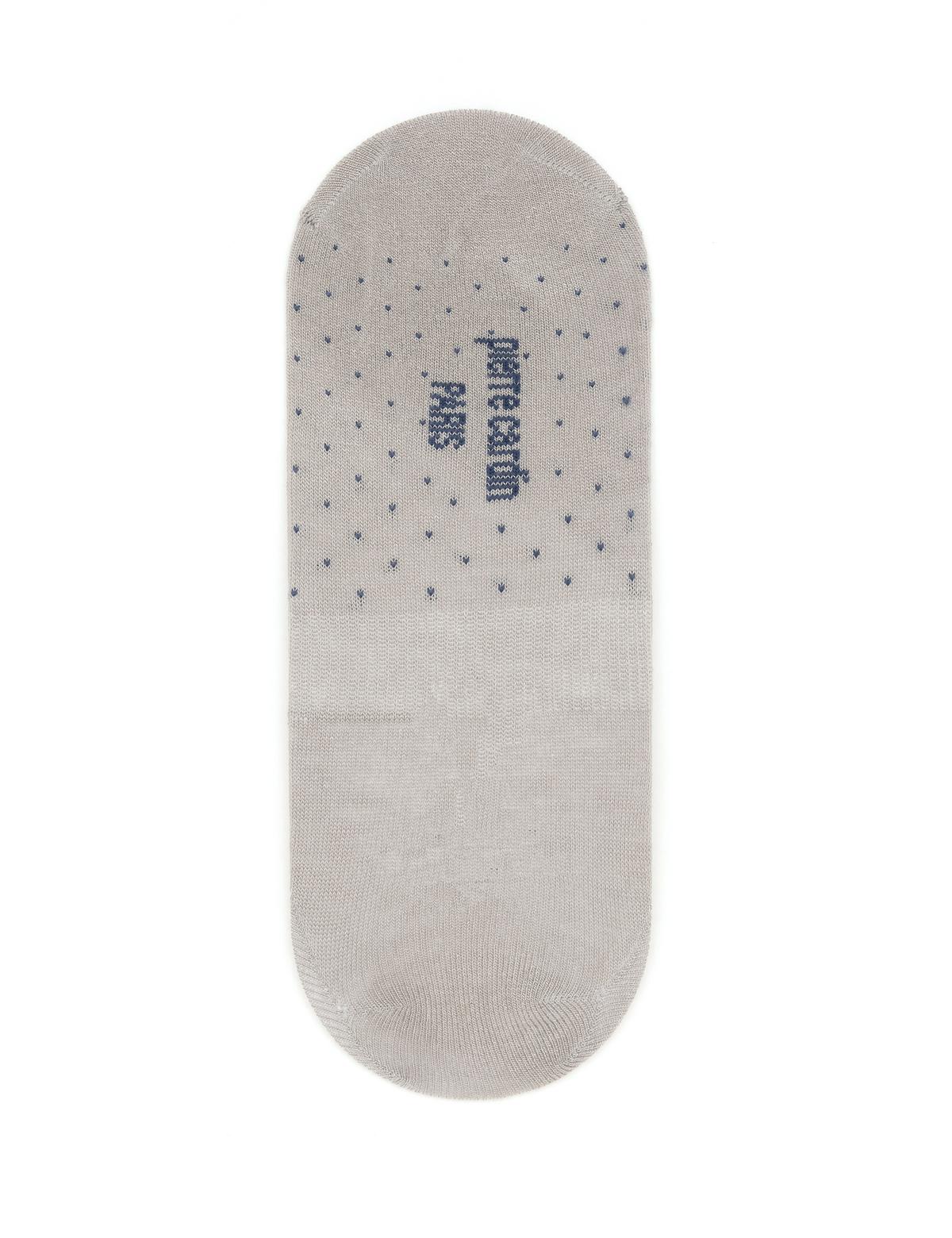 Erkek Bambu Karışımlı Gri Babet Desenli Çorap - 50291782002