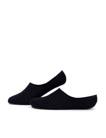 Erkek Bambu Karışımlı Lacivert Babet Desenli Çorap - 50291782003