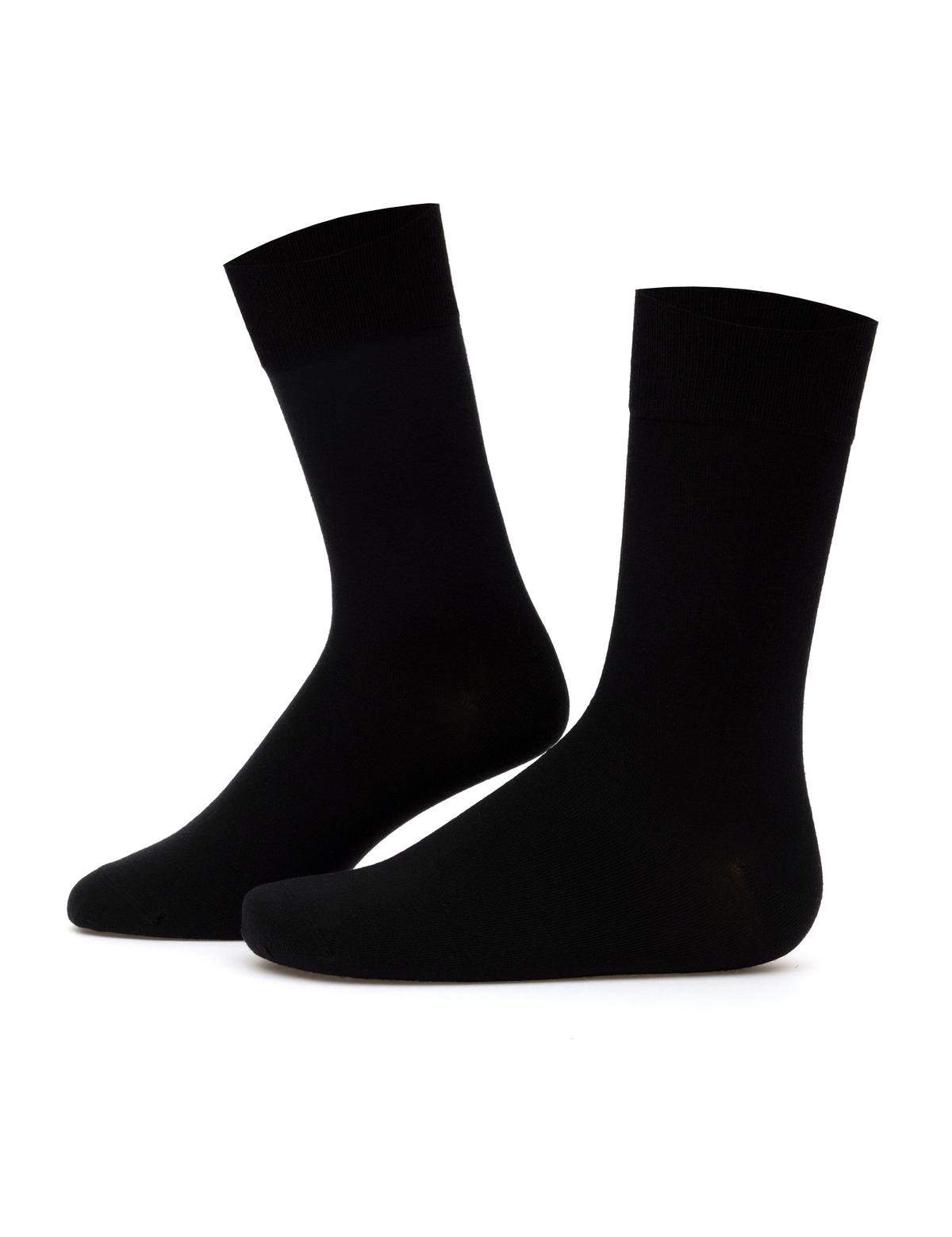 Erkek Pamuk Karışımlı Siyah Soket Basic Çorap