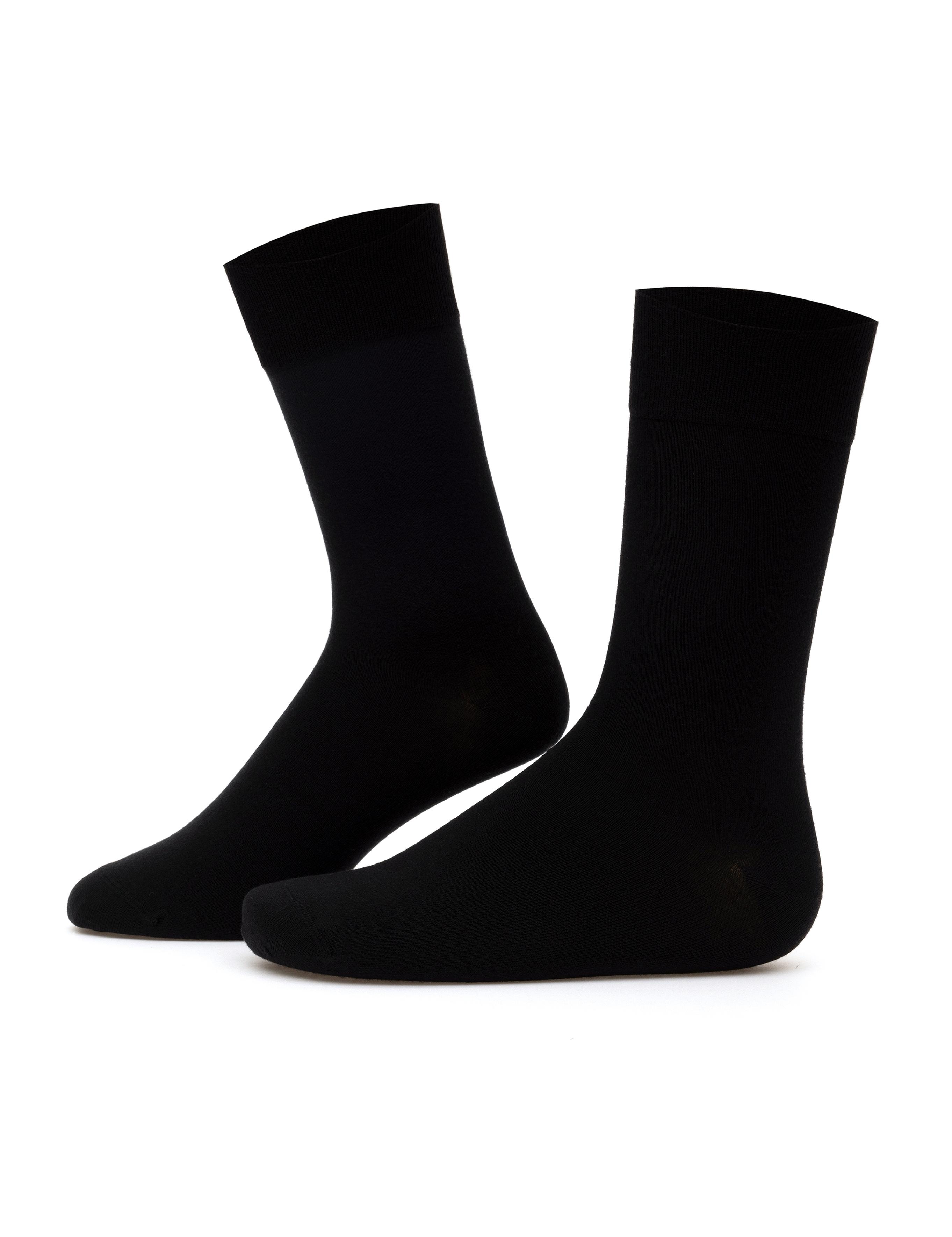 Erkek Pamuk Karışımlı Siyah Soket Basic Çorap