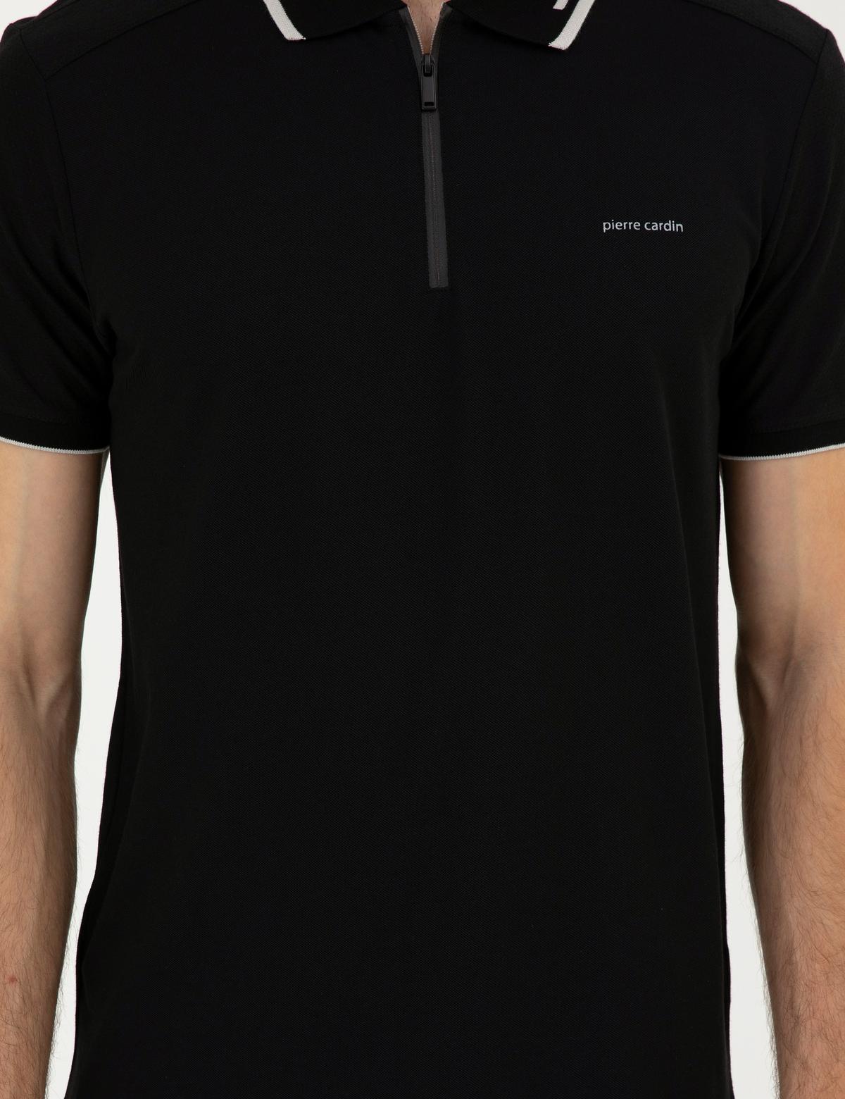 Siyah Slim Fit Tişört - 50284317018