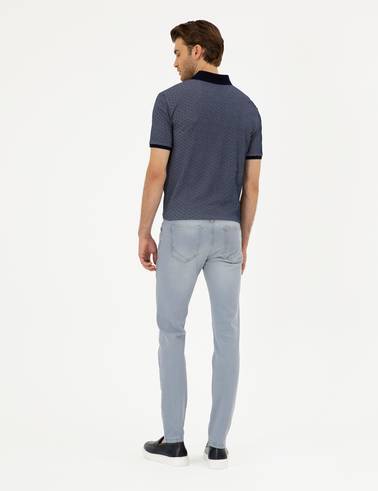Açık Gri Slim Fit Jean Pantolon