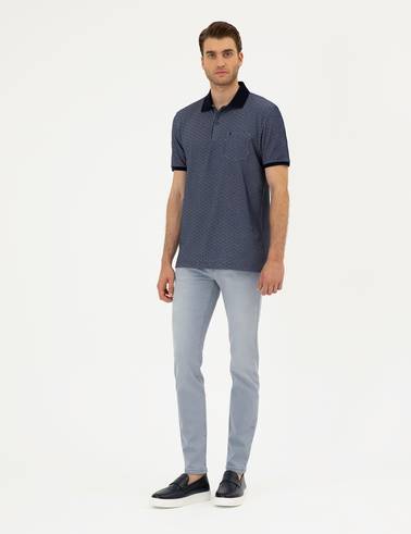 Açık Gri Slim Fit Jean Pantolon