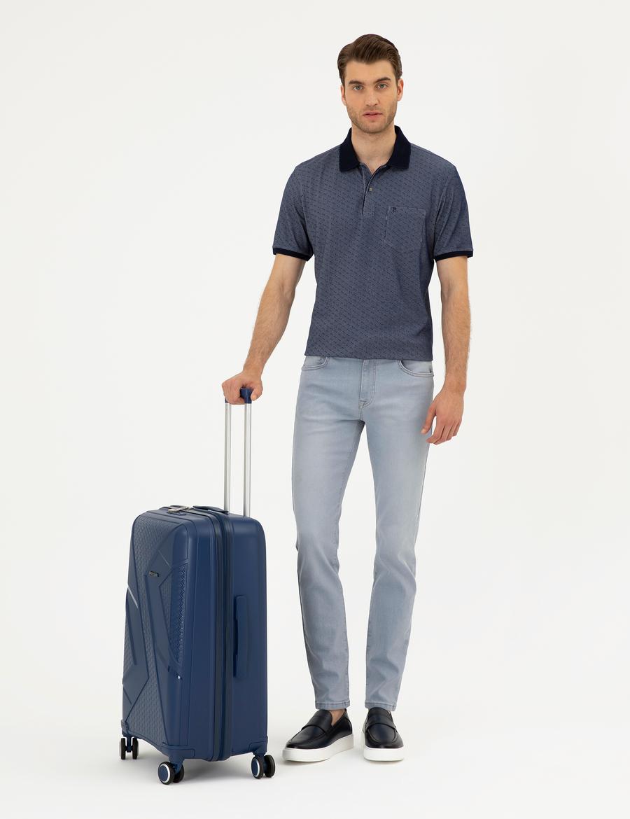 Açık Gri Slim Fit Jean Pantolon