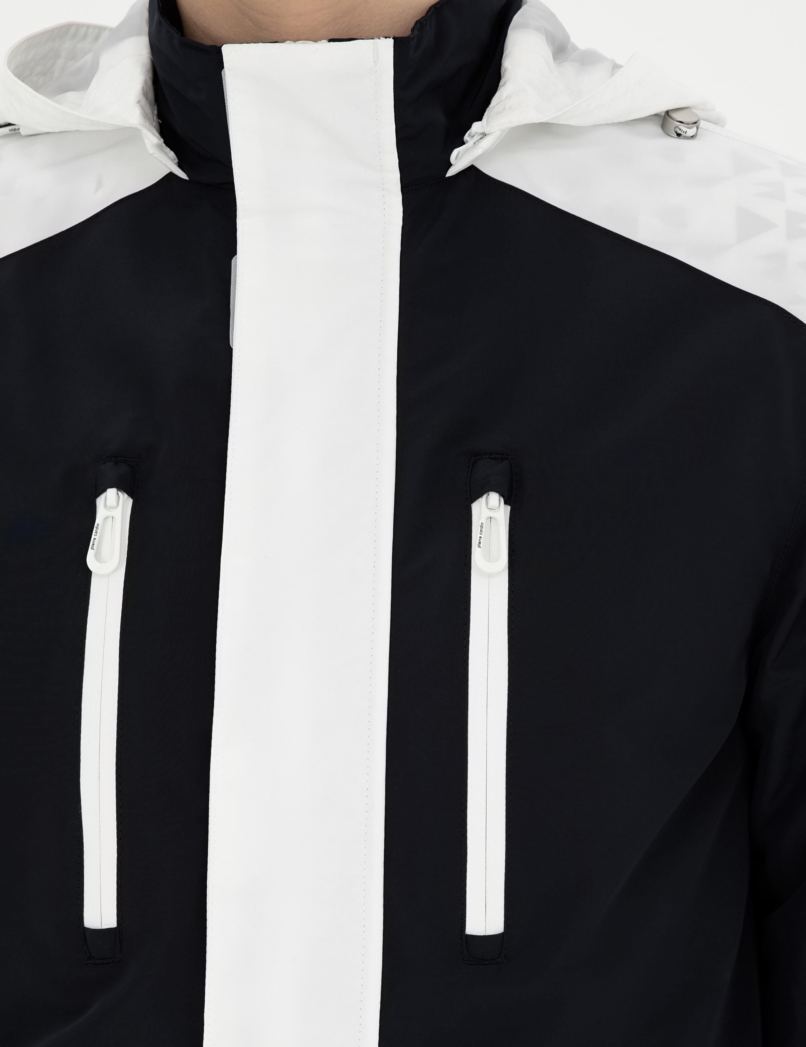 Lacivert Kapişonlu Baharlık Mevsimlik Mont