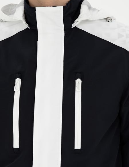 Lacivert Kapişonlu Baharlık Mevsimlik Mont - 50288210038