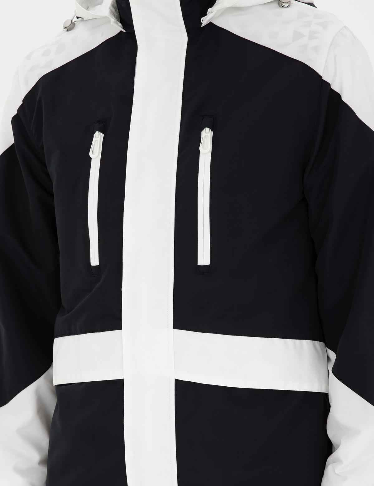 Lacivert Kapişonlu Baharlık Mevsimlik Mont - 50288210038