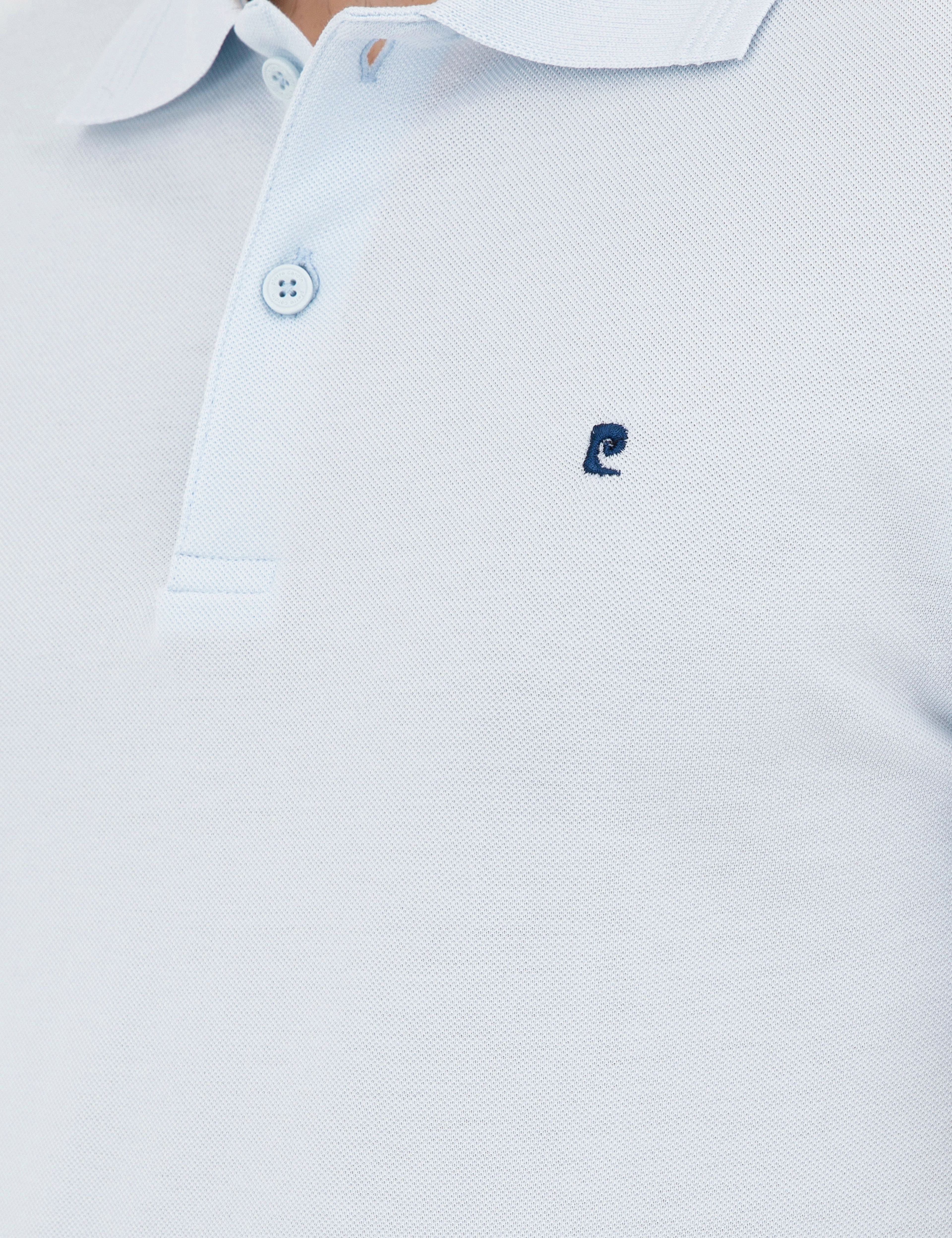 Açık Mavi Slim Fit %100 Pamuk Polo Yaka Basic Tişört - Image 7