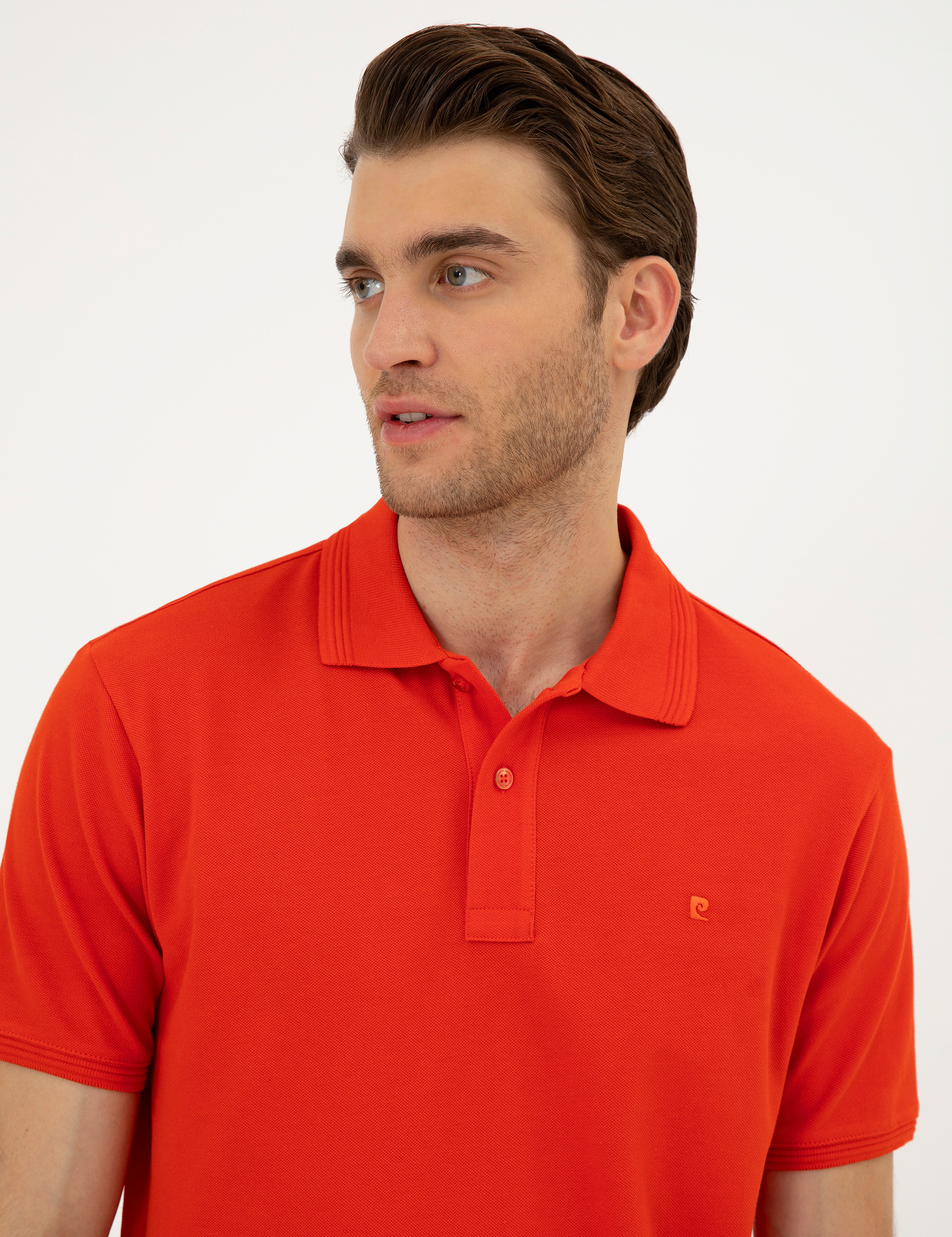 Kırmızı Slim Fit Basic Tişört - Image 2