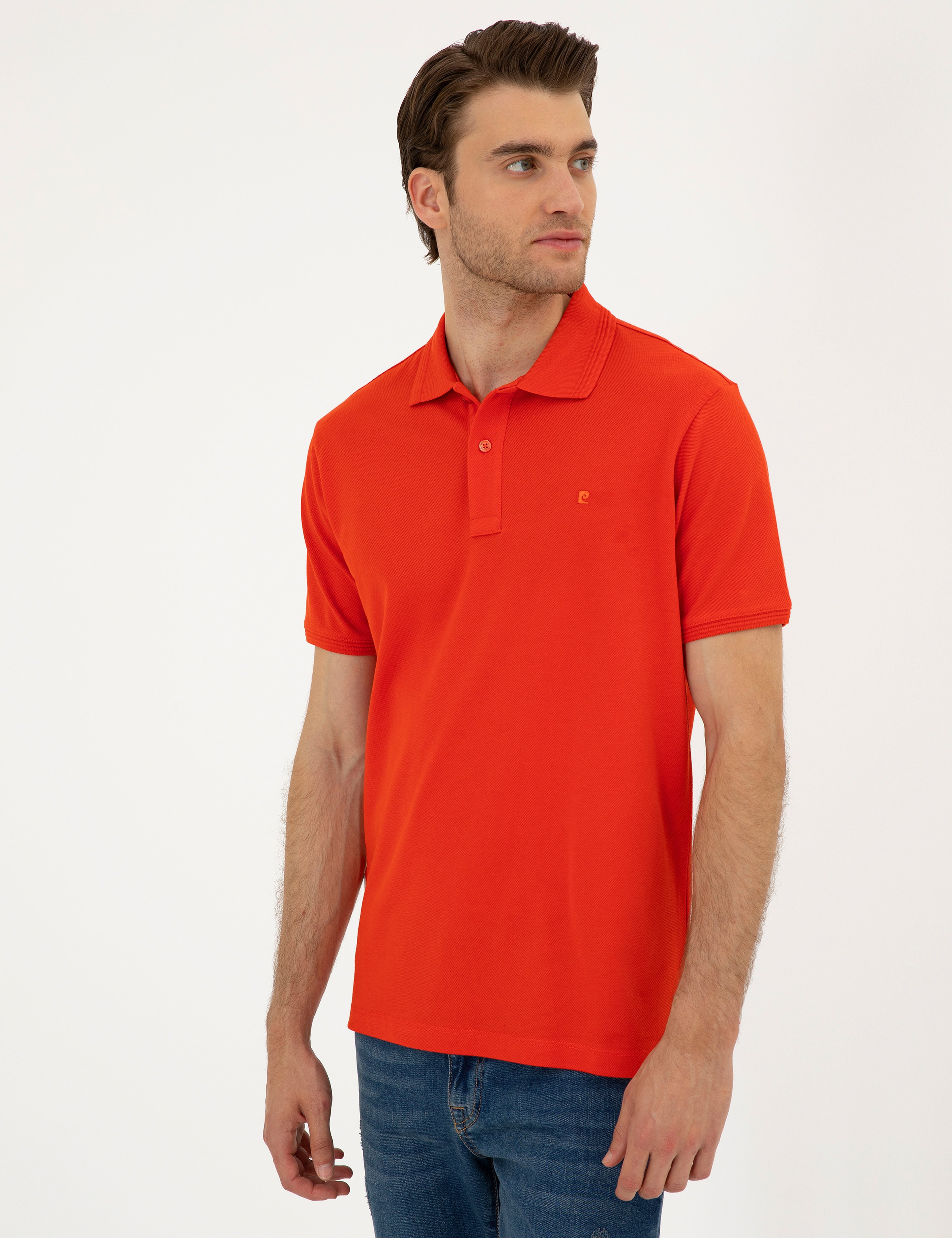 Kırmızı Slim Fit Basic Tişört