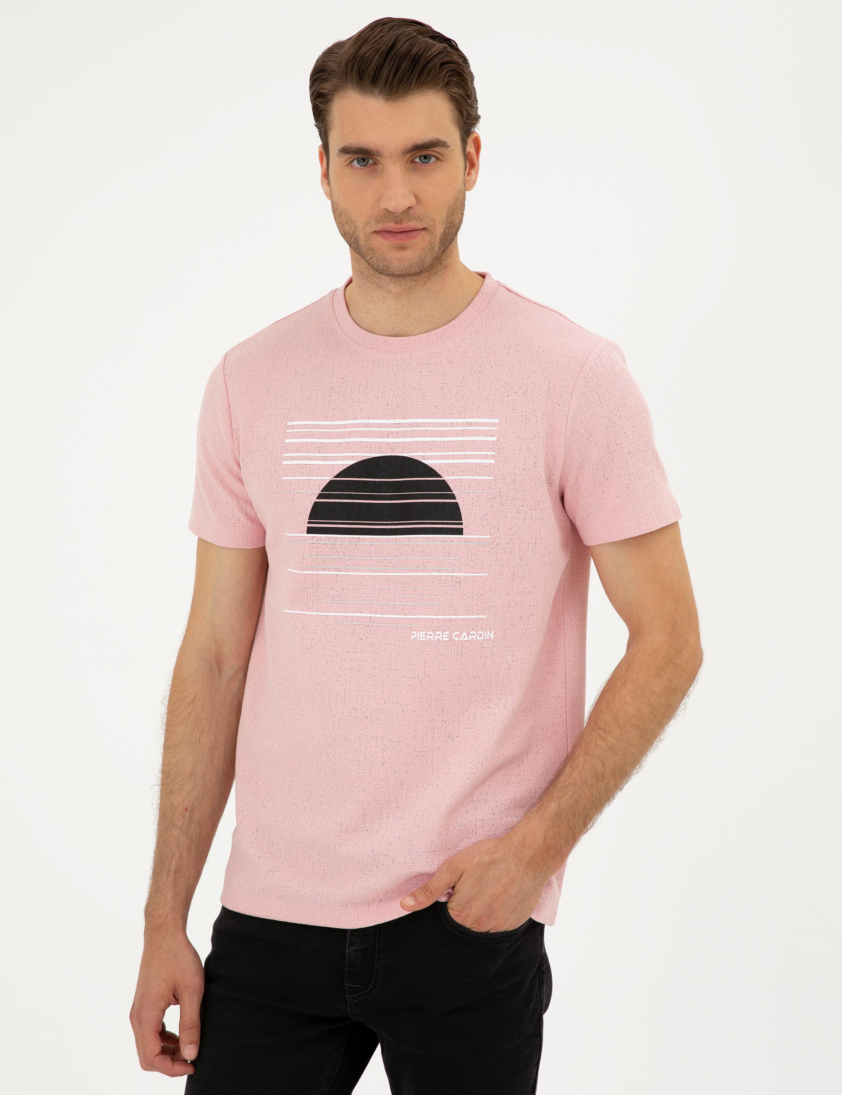 Açık Pembe Slim Fit Tişört
