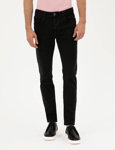 Antrasit Slim Fit Jean Pantolon