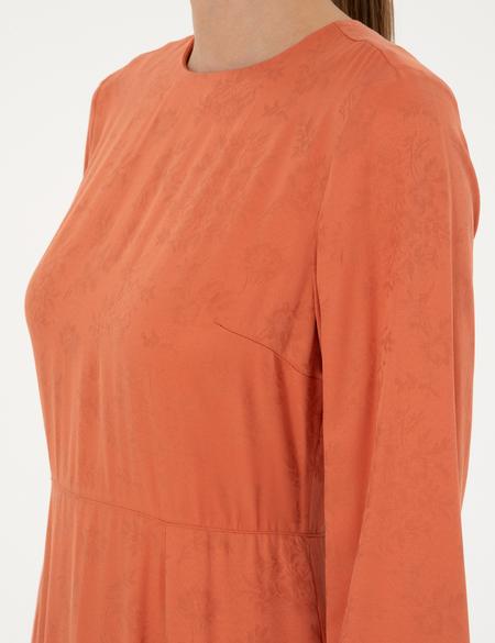 Kırmızı A Kesim Dokuma Elbise - 50283650016