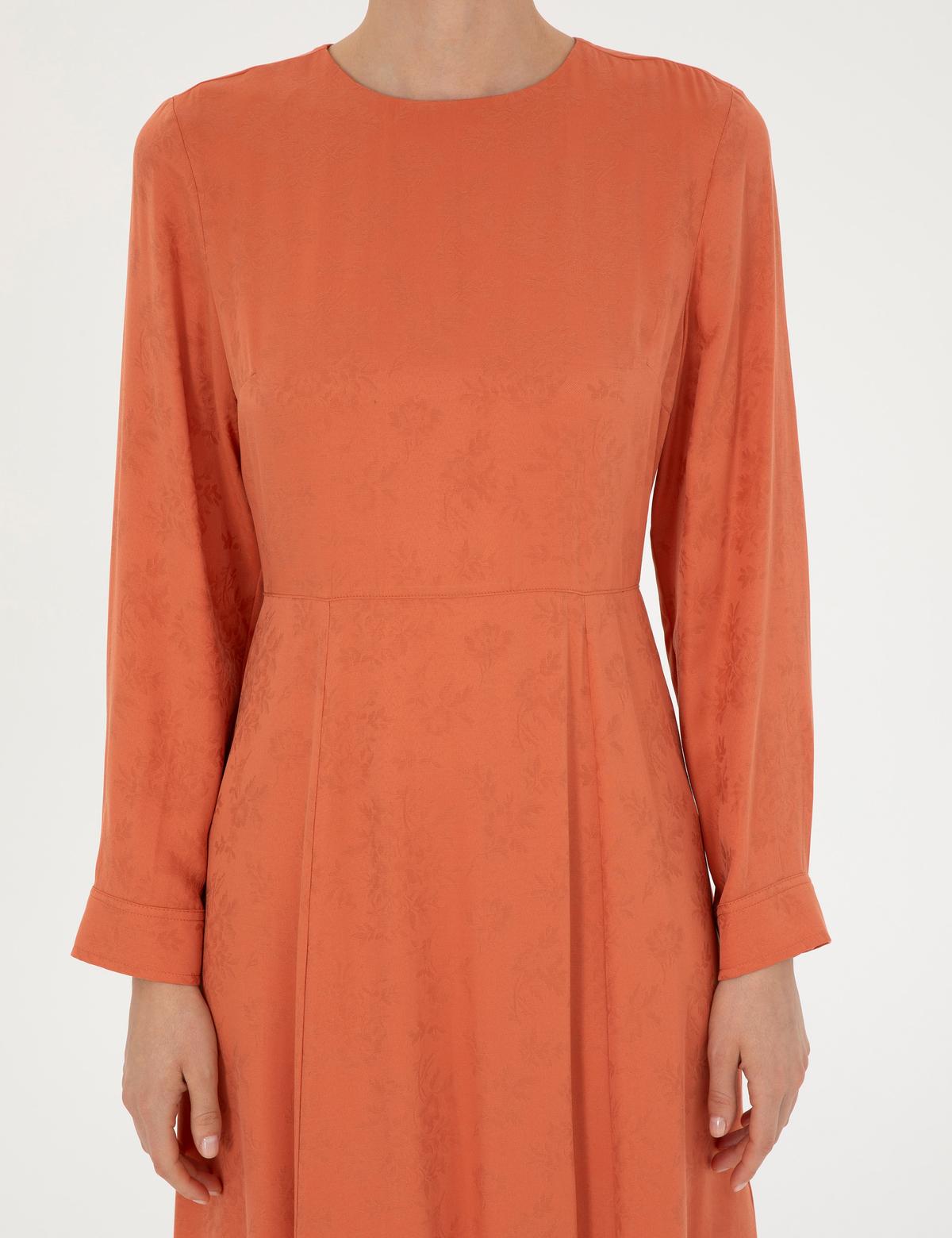 Kırmızı A Kesim Dokuma Elbise - 50283650016