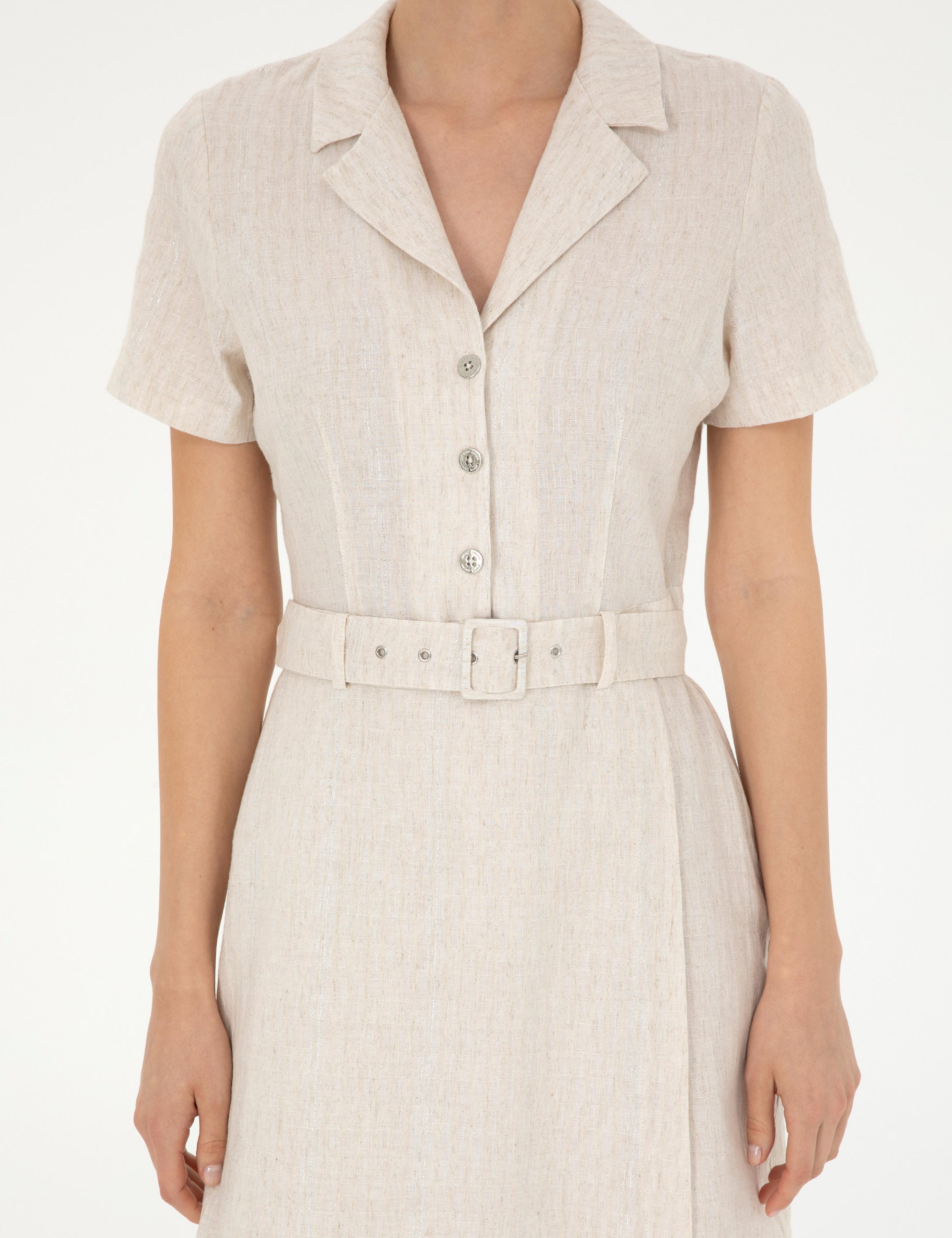 Keten Karışımlı Kum Dokuma Tulum