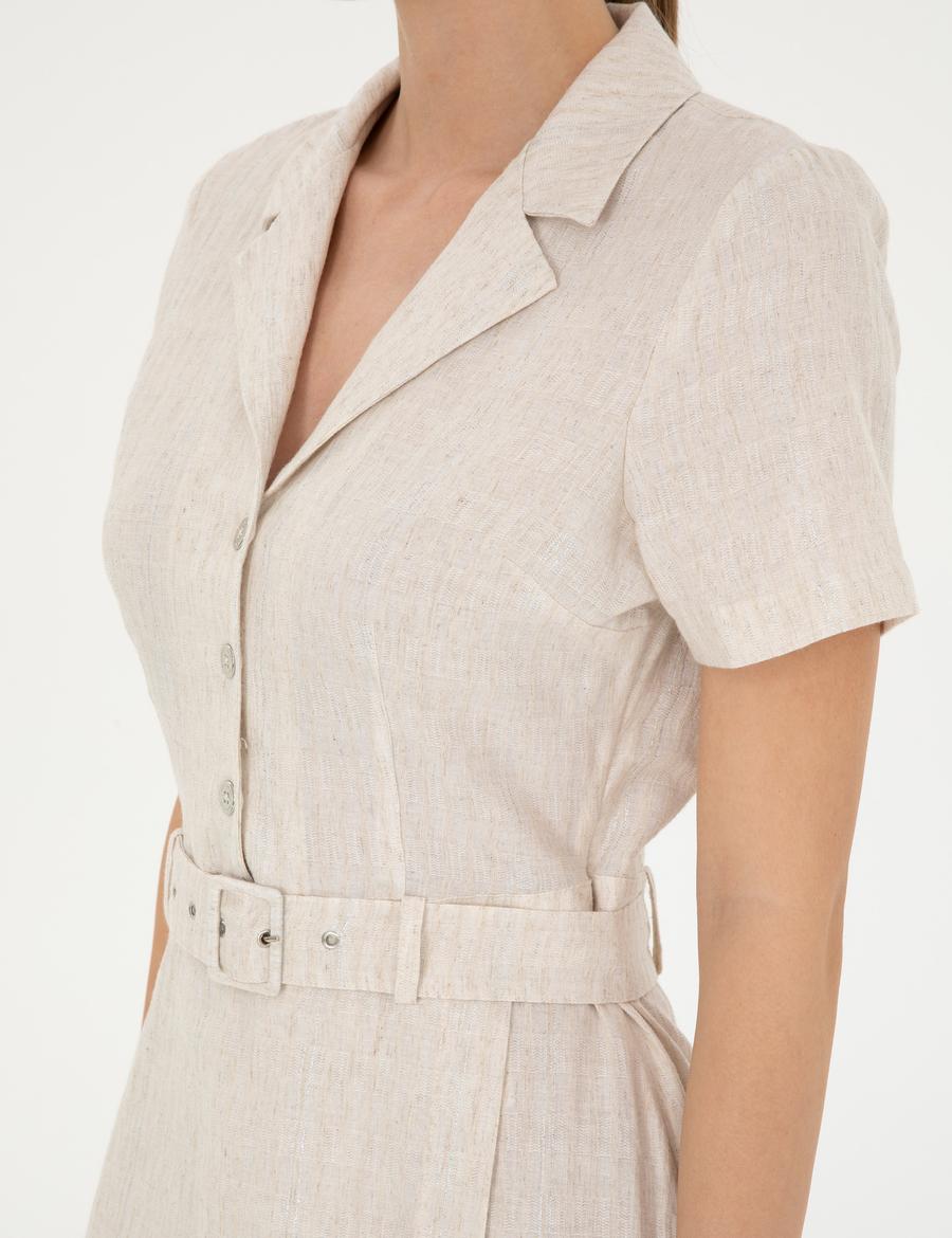 Keten Karışımlı Kum Dokuma Tulum