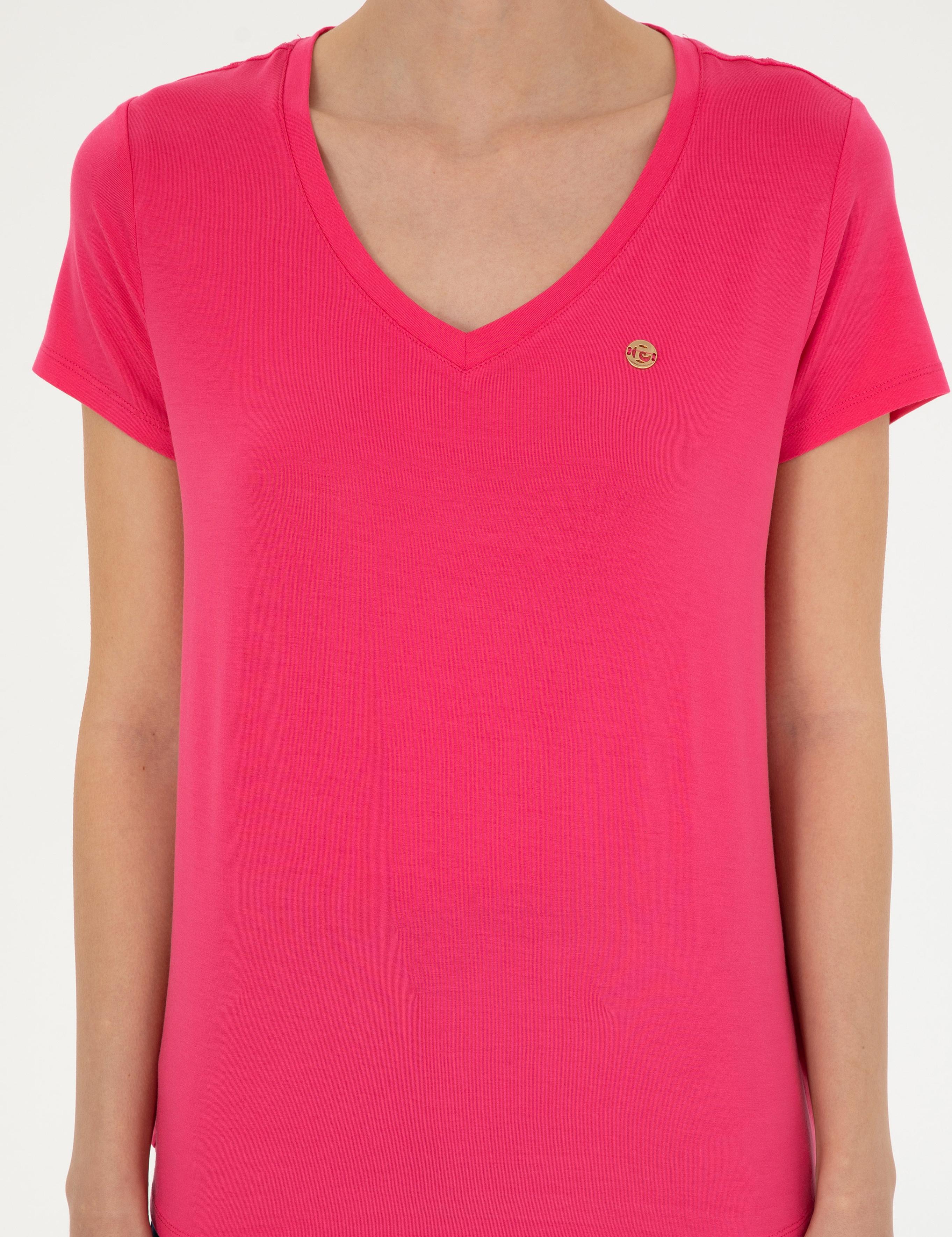 Pembe Comfort Fit Basic Tişört