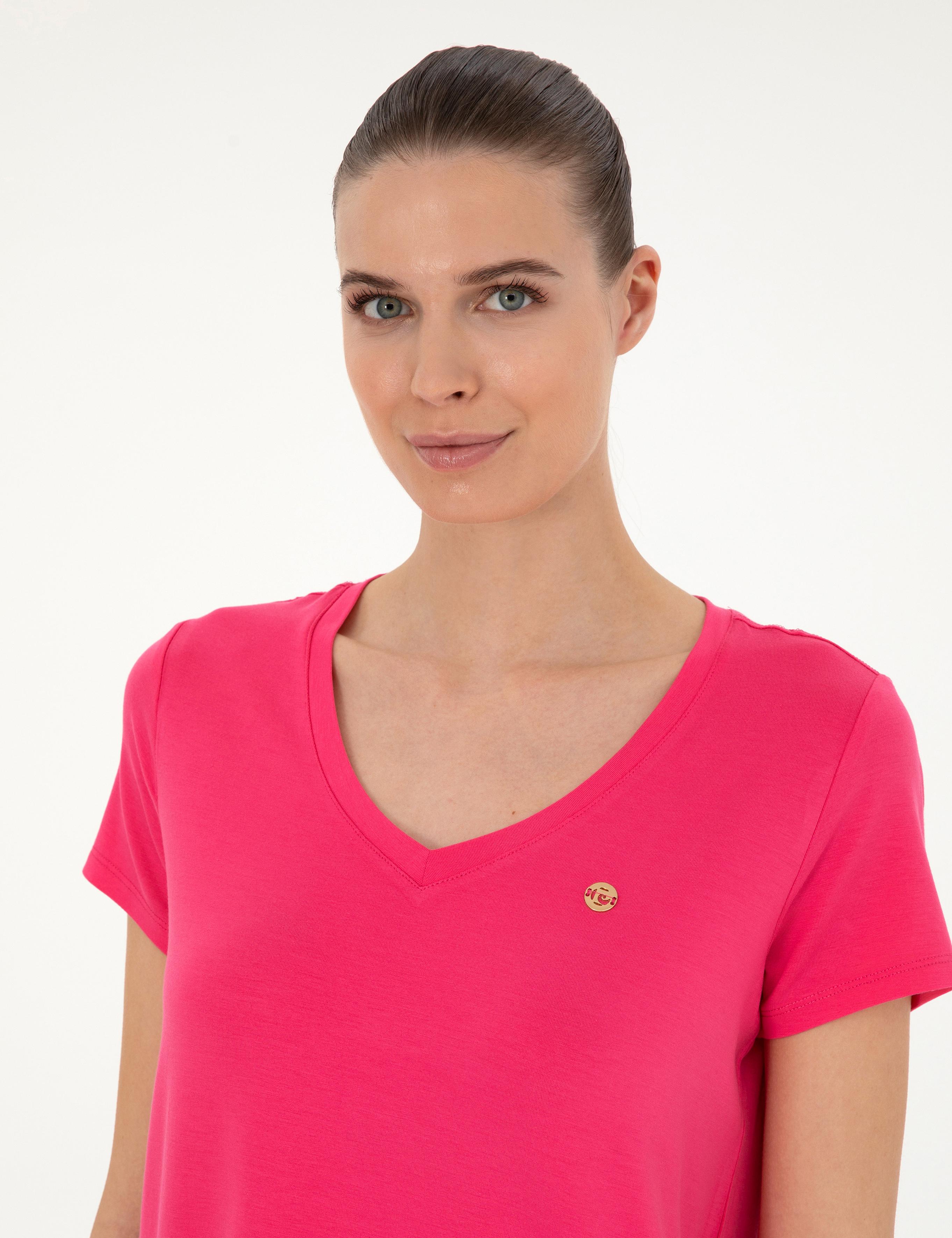 Pembe Comfort Fit Basic Tişört