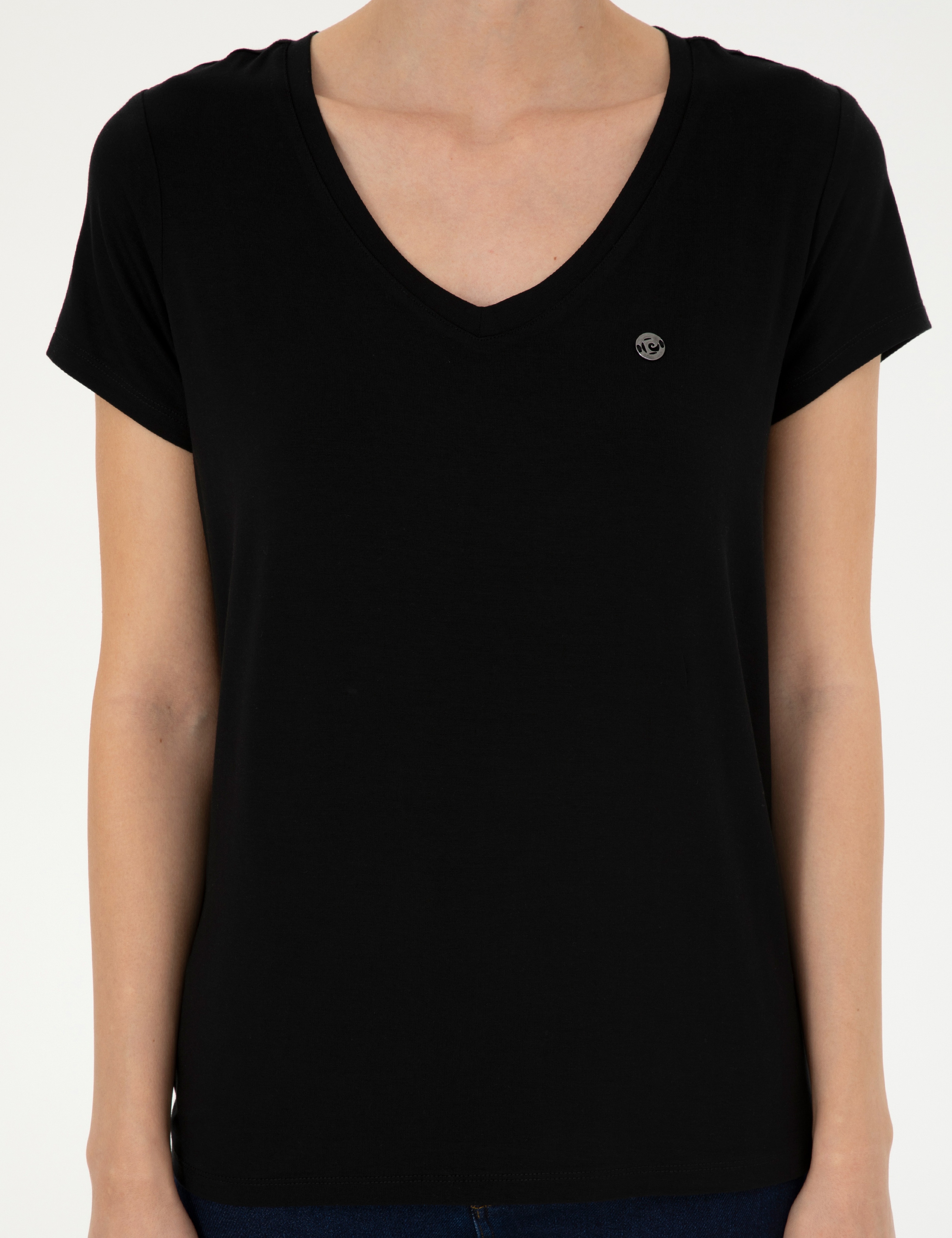 Siyah Comfort Fit Basic Tişört - Image 6