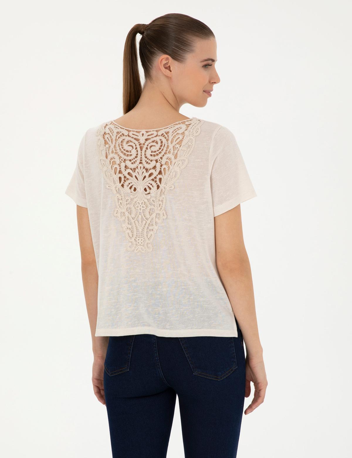 Krem Comfort Fit Tişört - 50284736010