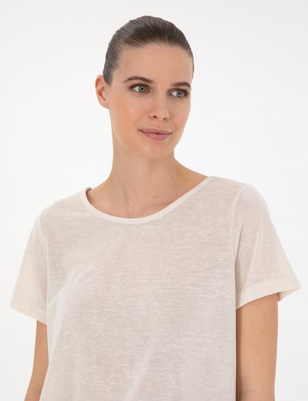 Krem Comfort Fit Tişört - 50284736010