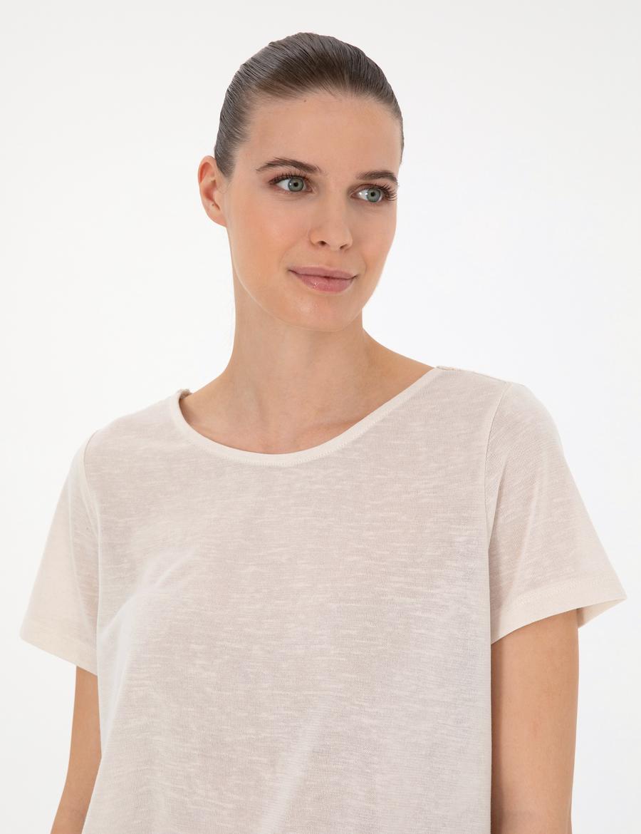 Krem Comfort Fit Tişört