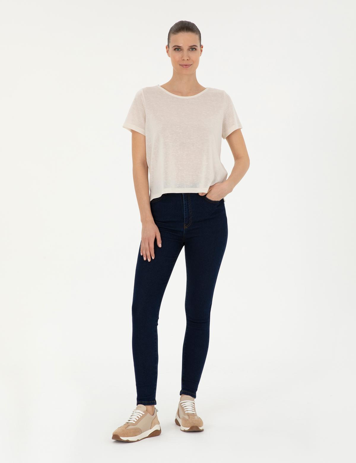 Krem Comfort Fit Tişört - 50284736010