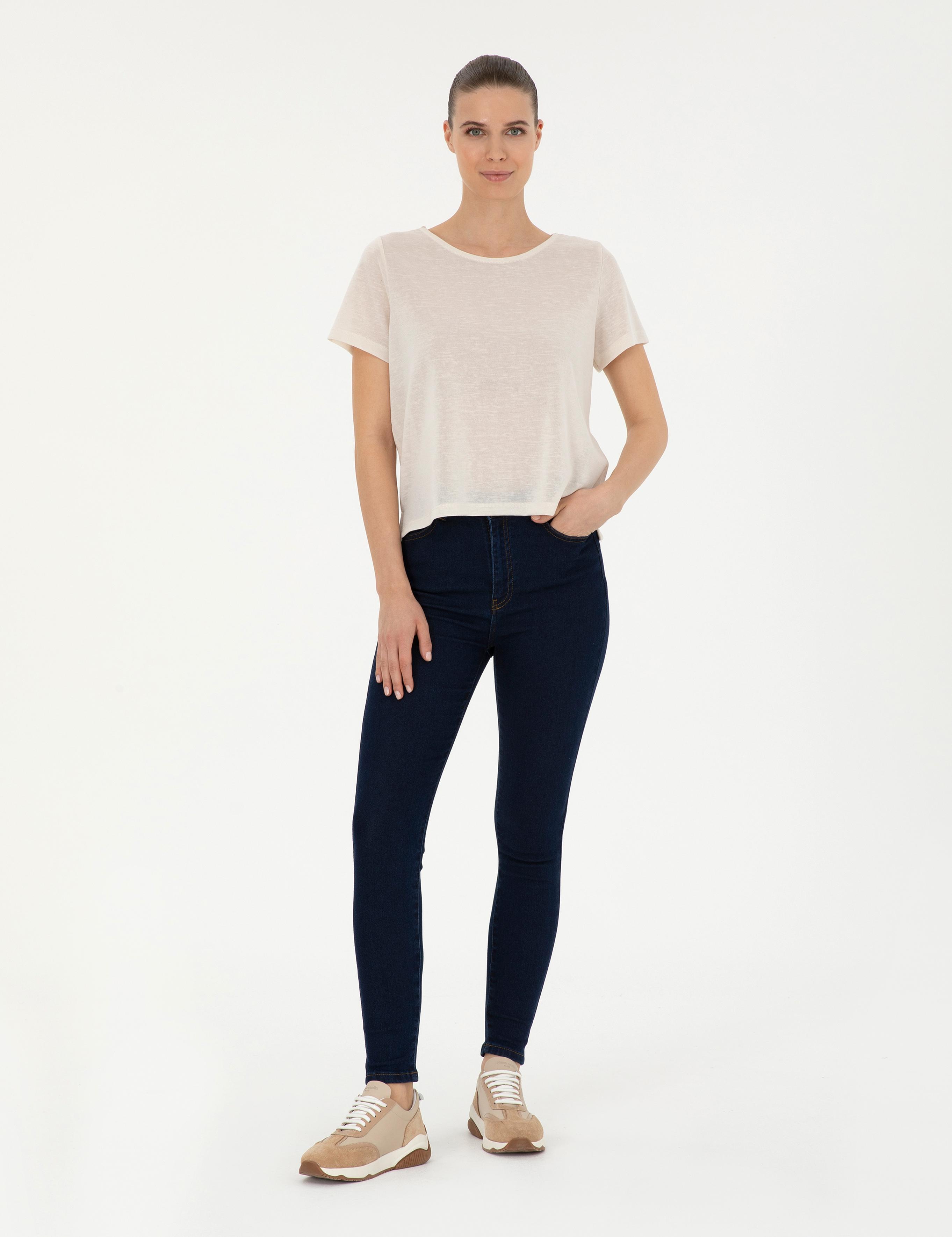 Krem Comfort Fit Tişört