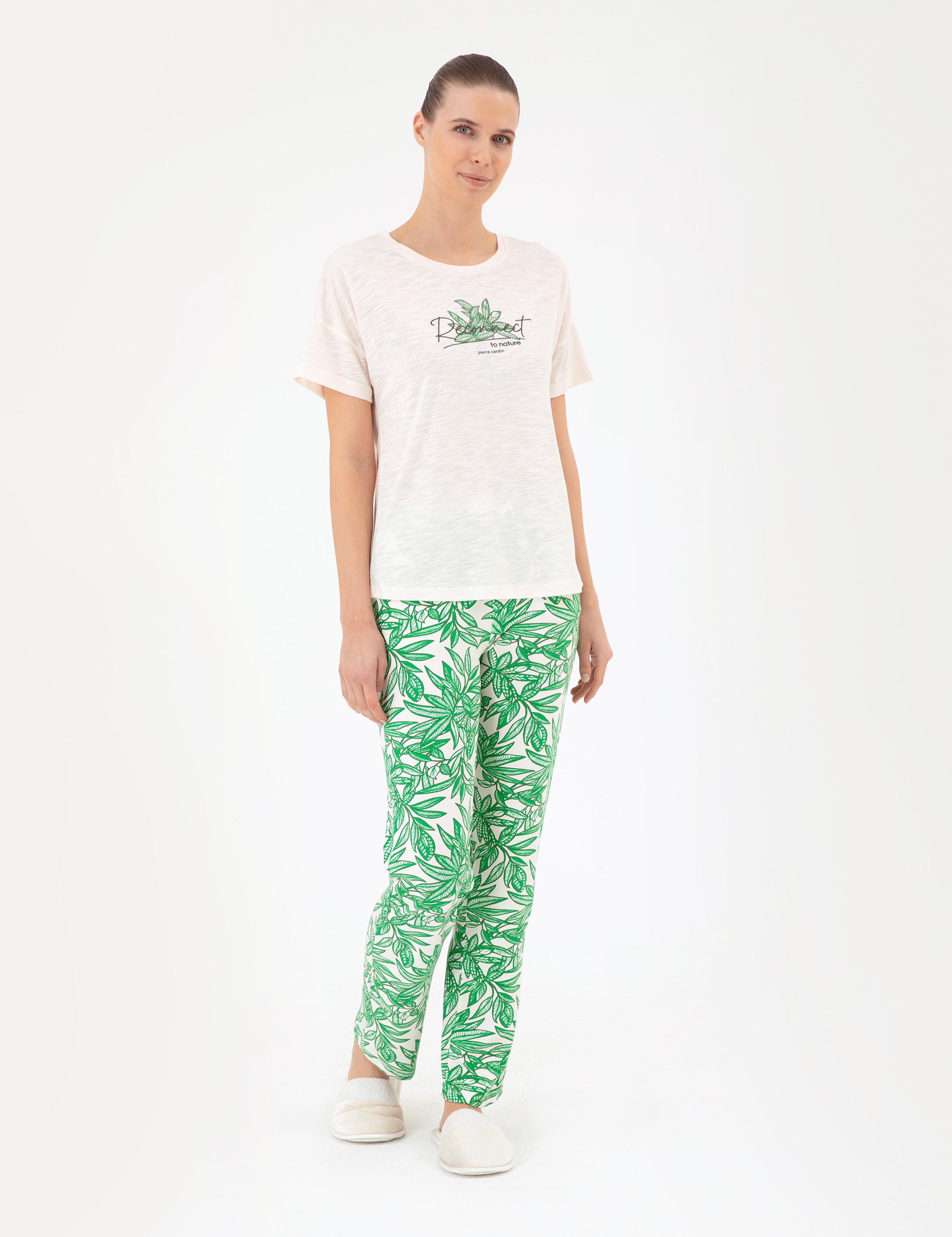 Krem Pijama Takımı