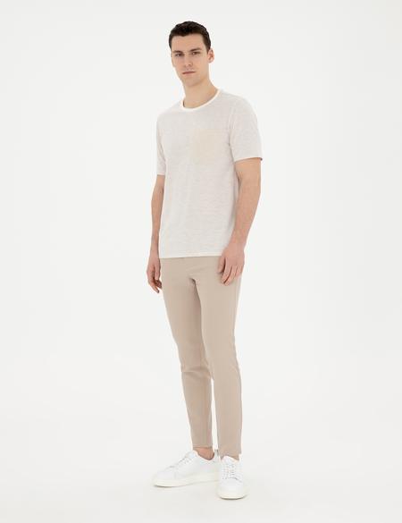 Bej Kumaş Pantolon - 50292383039