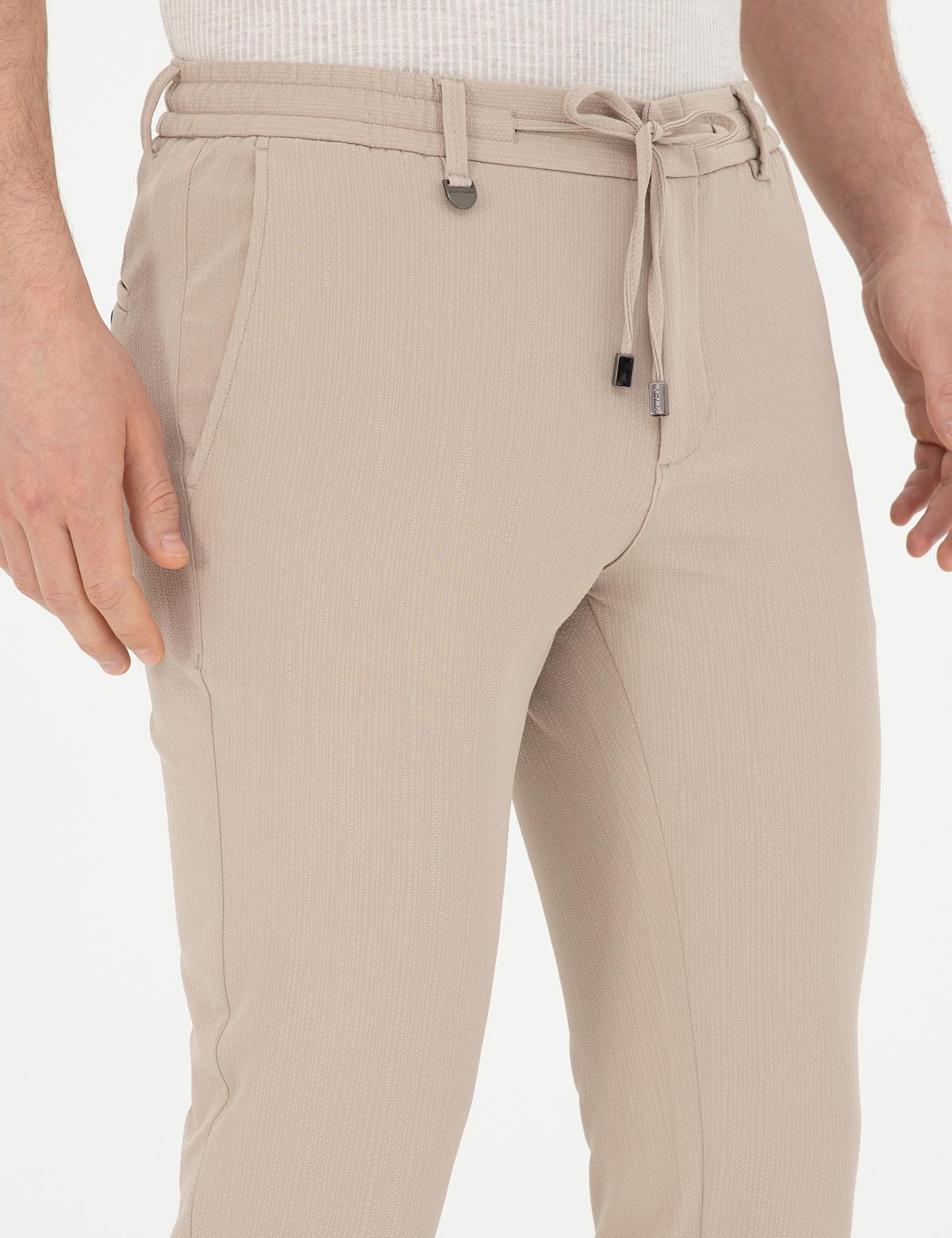 Bej Kumaş Pantolon - 50292383039