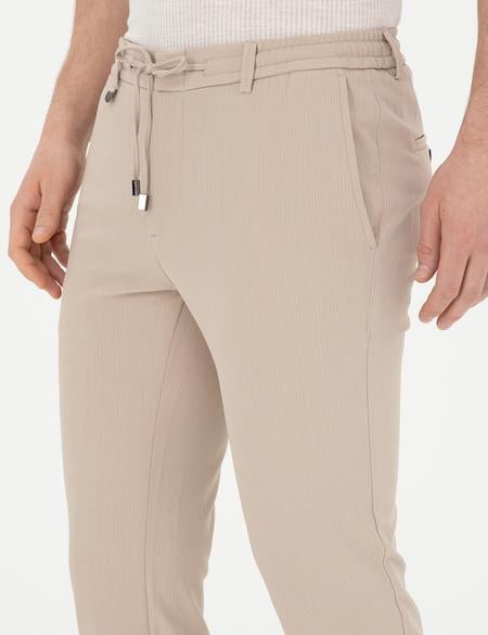 Bej Kumaş Pantolon - 50292383039