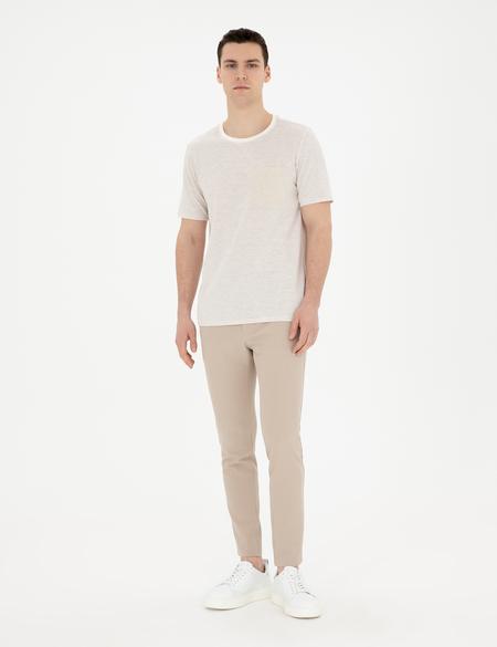 Bej Kumaş Pantolon - 50292383039