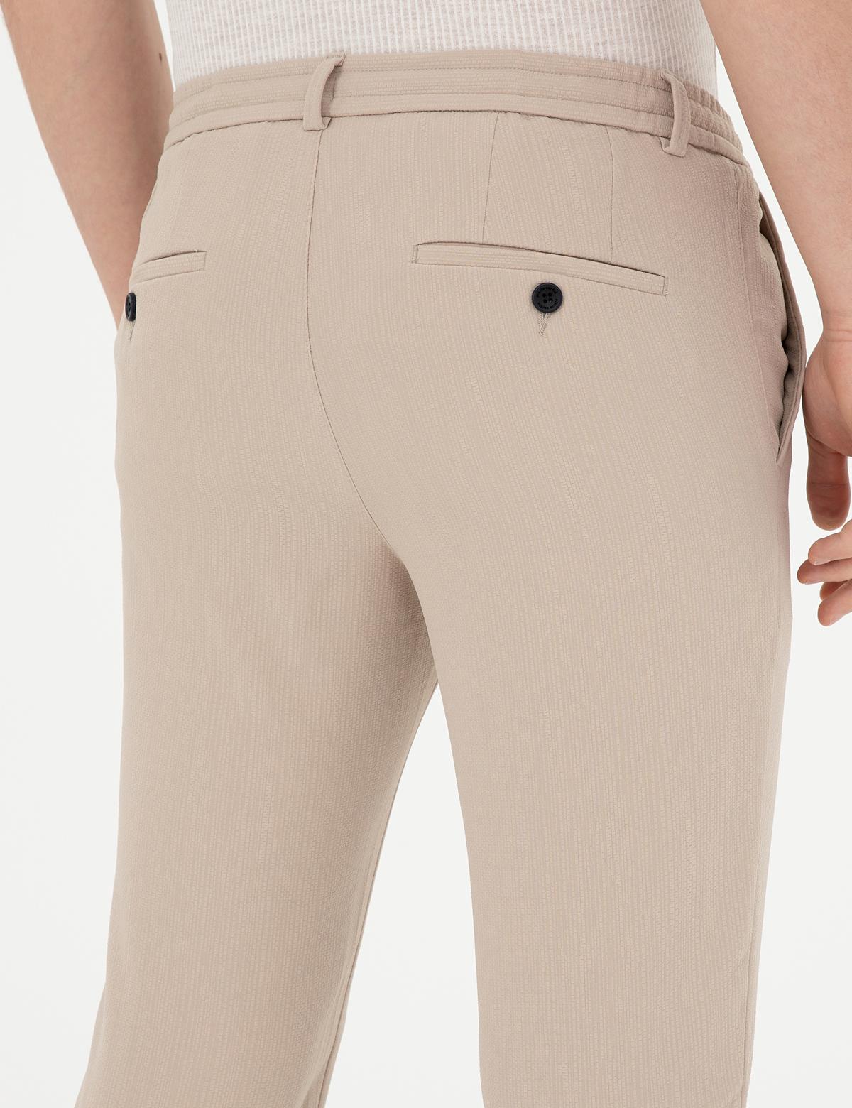 Bej Kumaş Pantolon - 50292383039