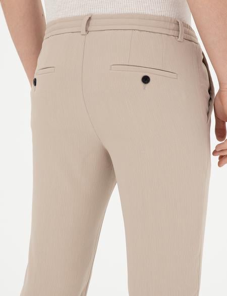 Bej Kumaş Pantolon - 50292383039