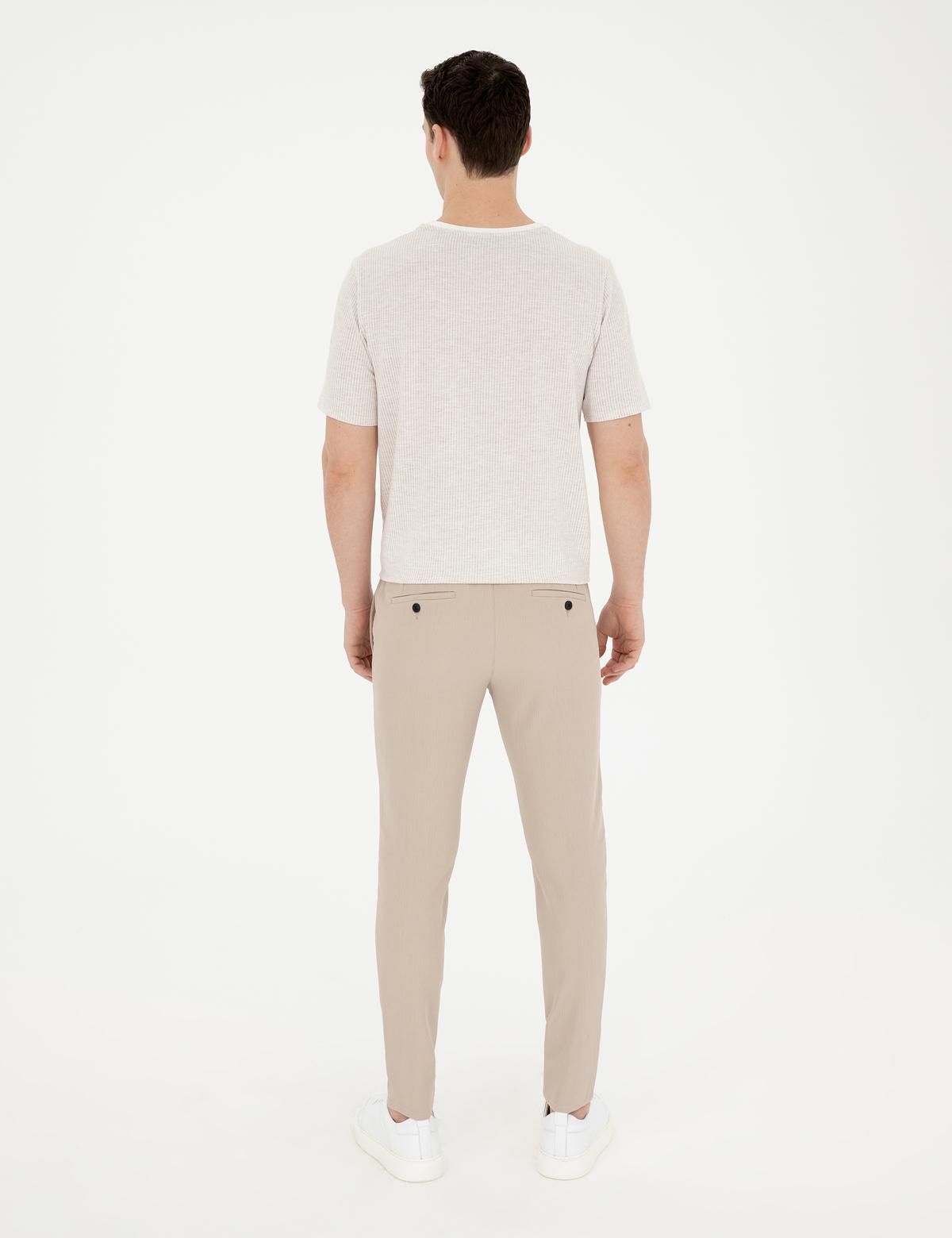 Bej Kumaş Pantolon - 50292383039