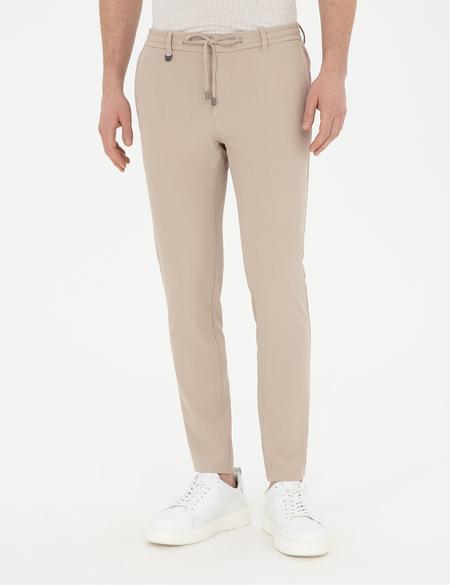 Bej Kumaş Pantolon - 50292383039