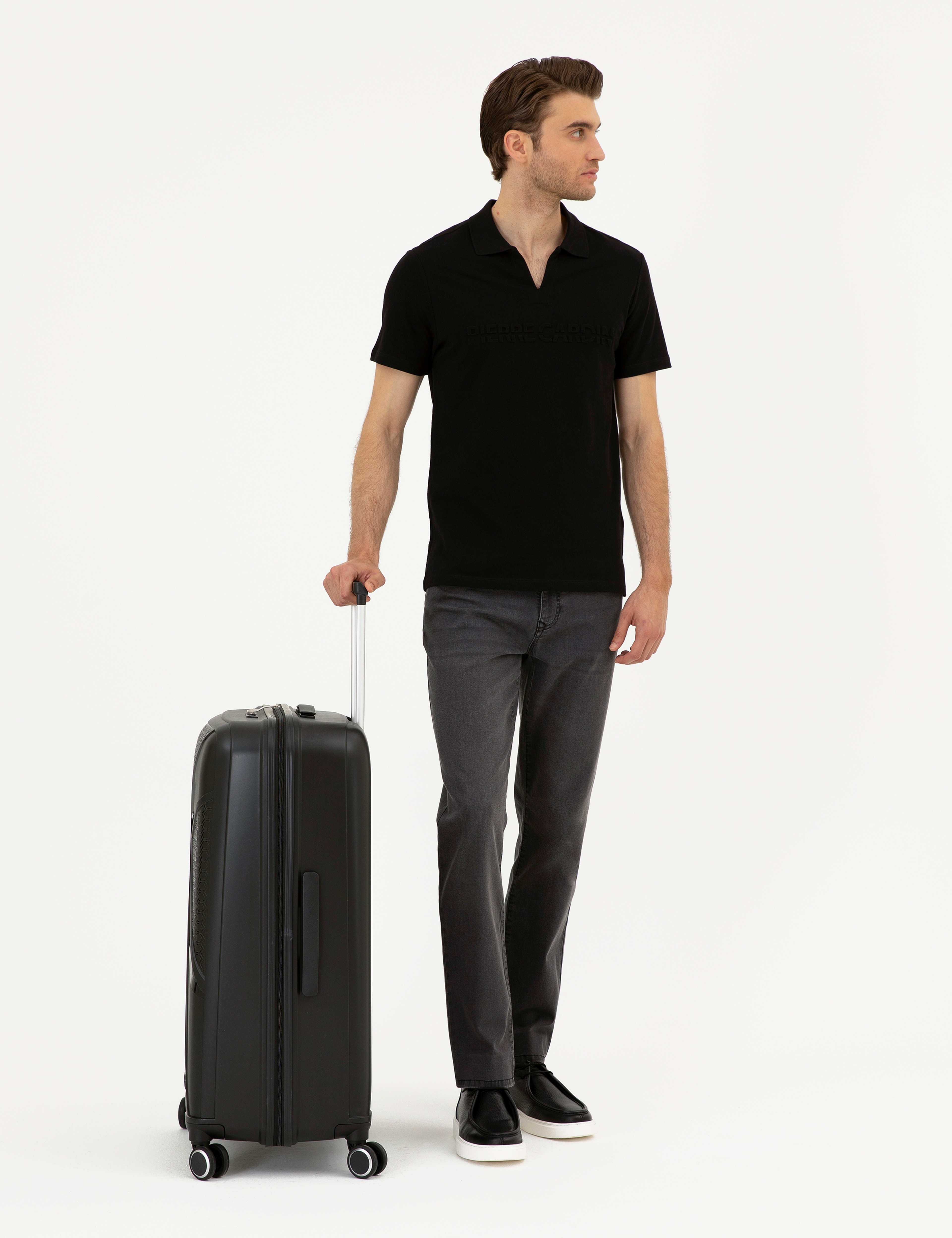 Siyah Slim Fit Tişört - Image 4