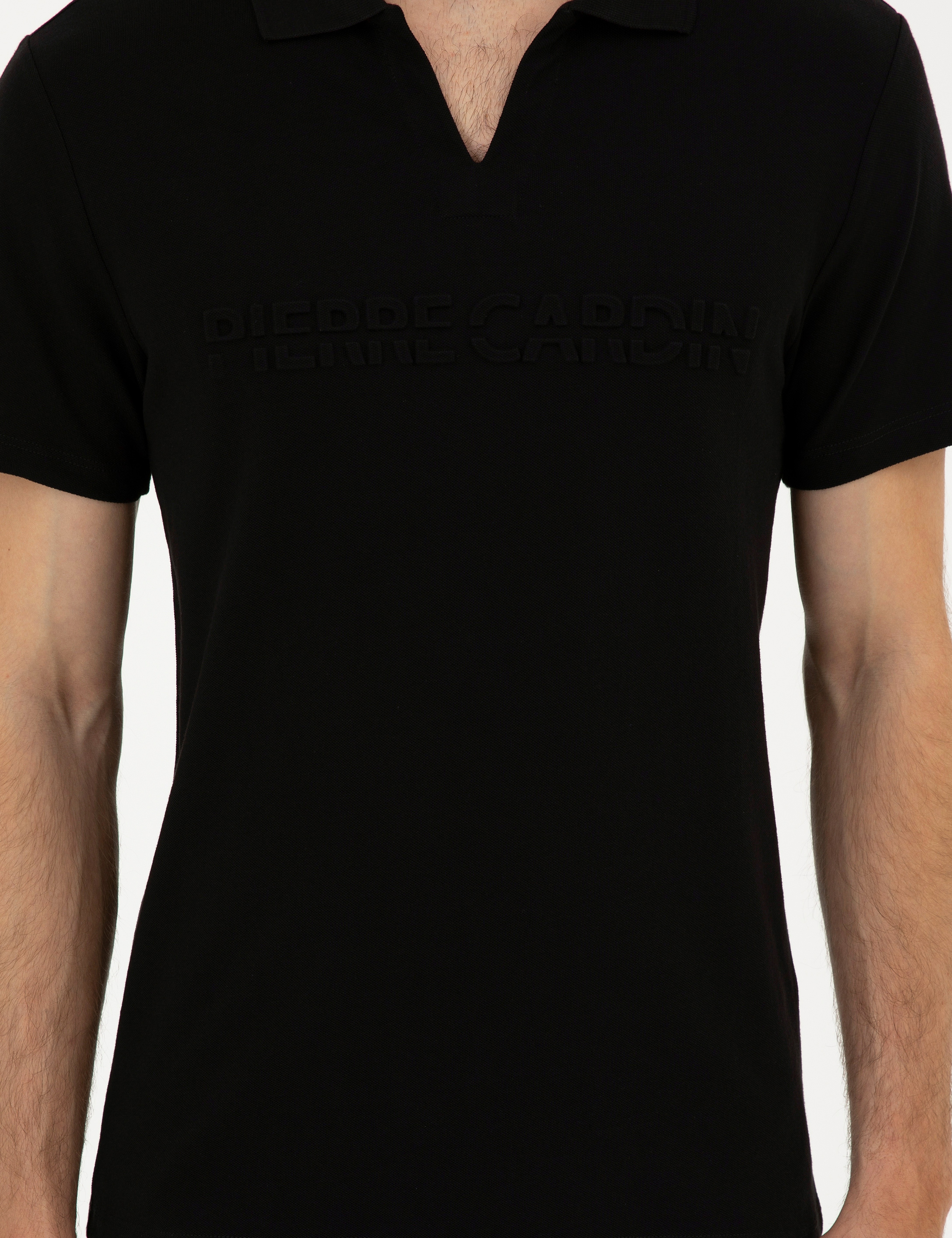 Siyah Slim Fit Tişört - Image 6