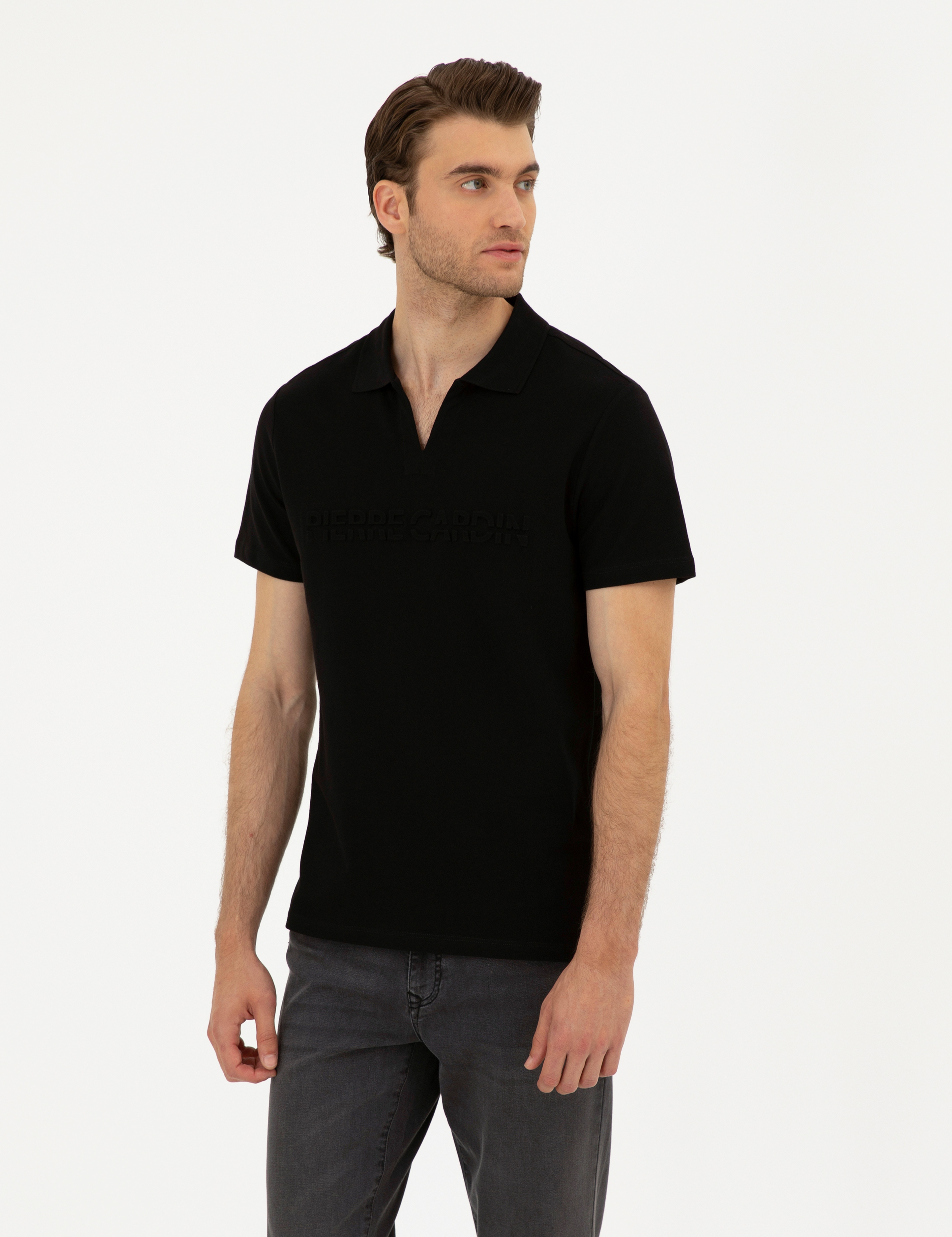 Siyah Slim Fit Tişört - Image 1