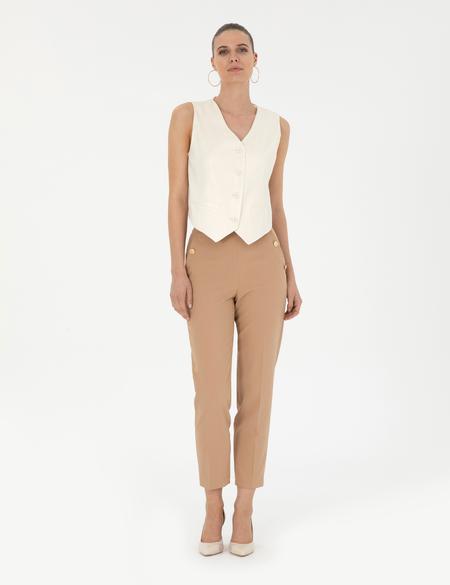 Bej Kumaş Pantolon - 50289436001