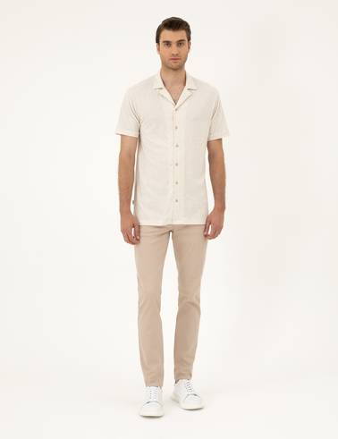 Bej Slim Fit Jean Pantolon