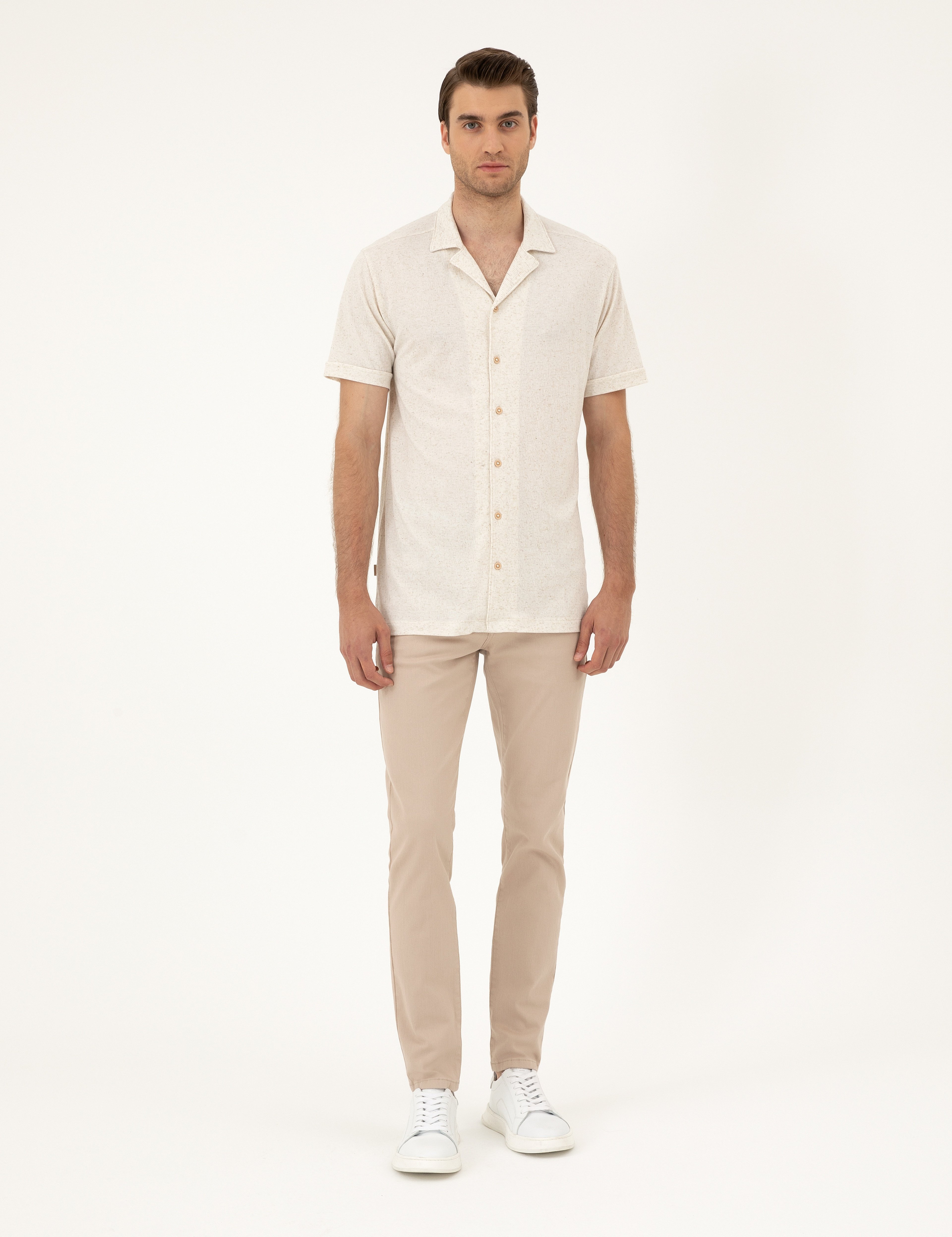 Bej Slim Fit Jean Pantolon - Image 1