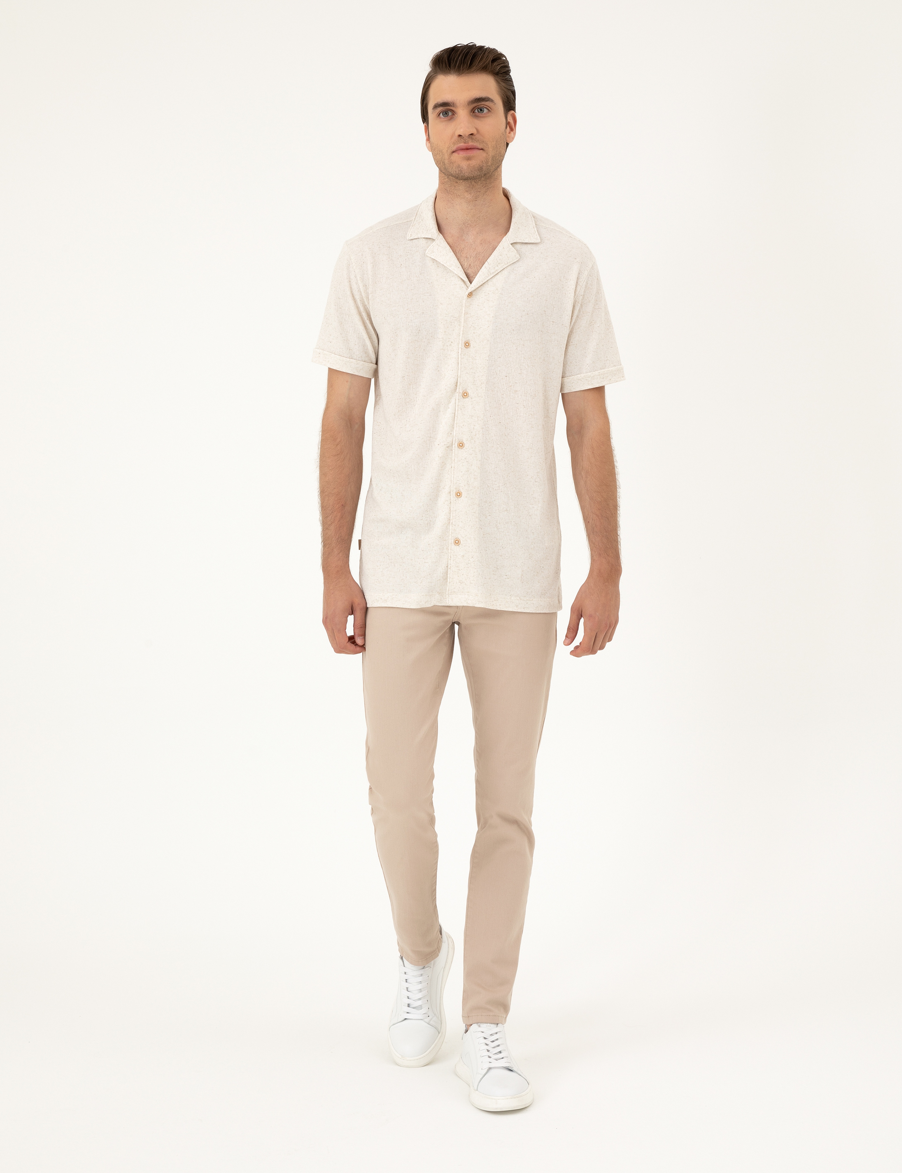 Bej Slim Fit Jean Pantolon