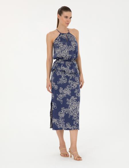 Lacivert Cupro Comfort Fit Bluz - 50284903001