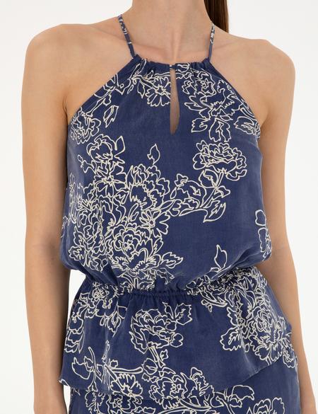 Lacivert Cupro Comfort Fit Bluz - 50284903001